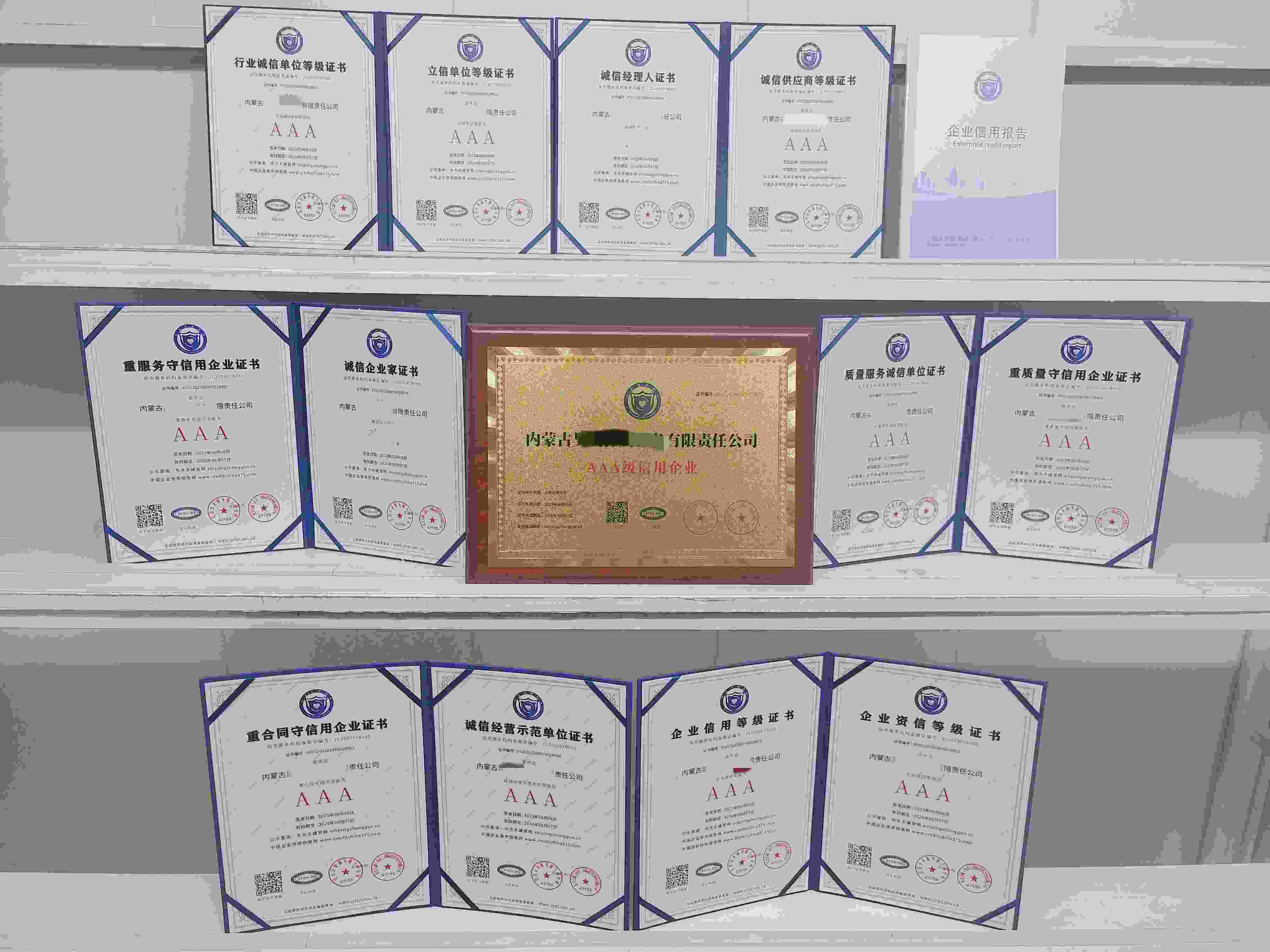 恭喜内蒙古昊安保安服务有限责任公司顺利通过AAA信用认证,内蒙古昊安保安服务有限责任公司办理AAA信用等级证书