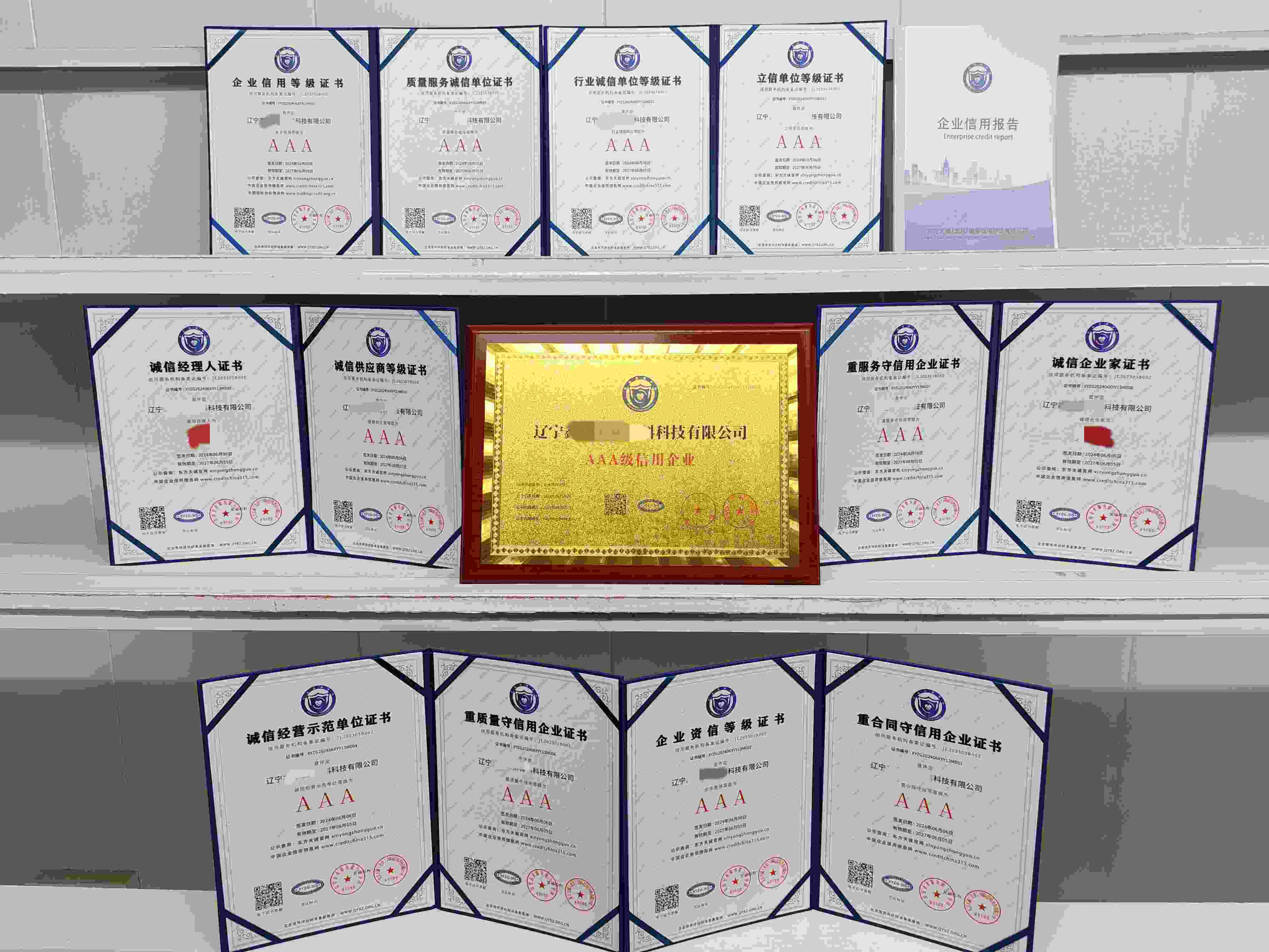 恭喜辽宁鑫博汇新材料科技有限公司顺利通过AAA信用认证, 辽宁鑫博汇新材料科技有限公司 办理AAA信用等级证书