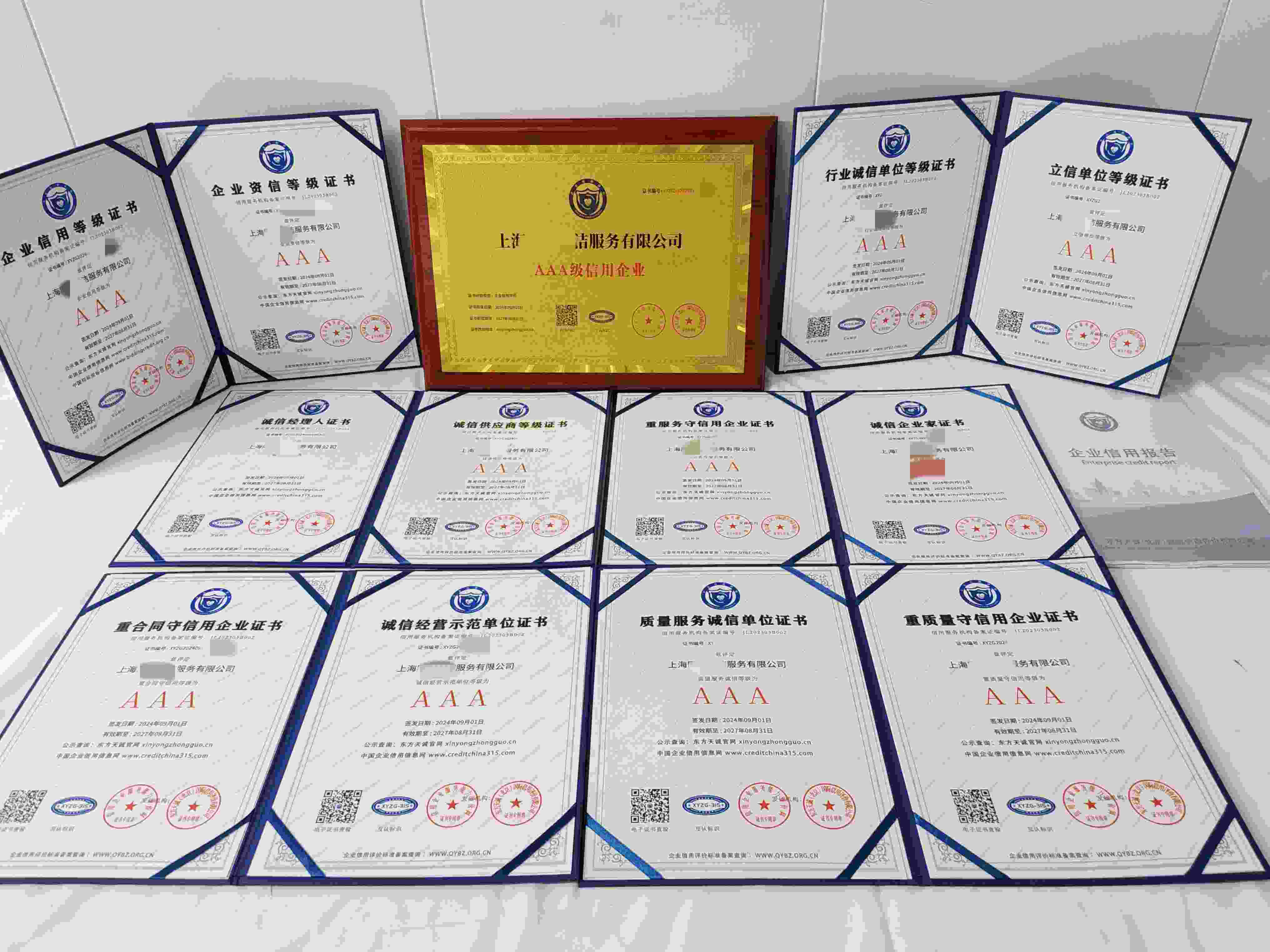 恭喜上海同鲲保洁服务有限公司顺利通过AAA信用认证,上海同鲲保洁服务有限公司办理AAA信用等级证书