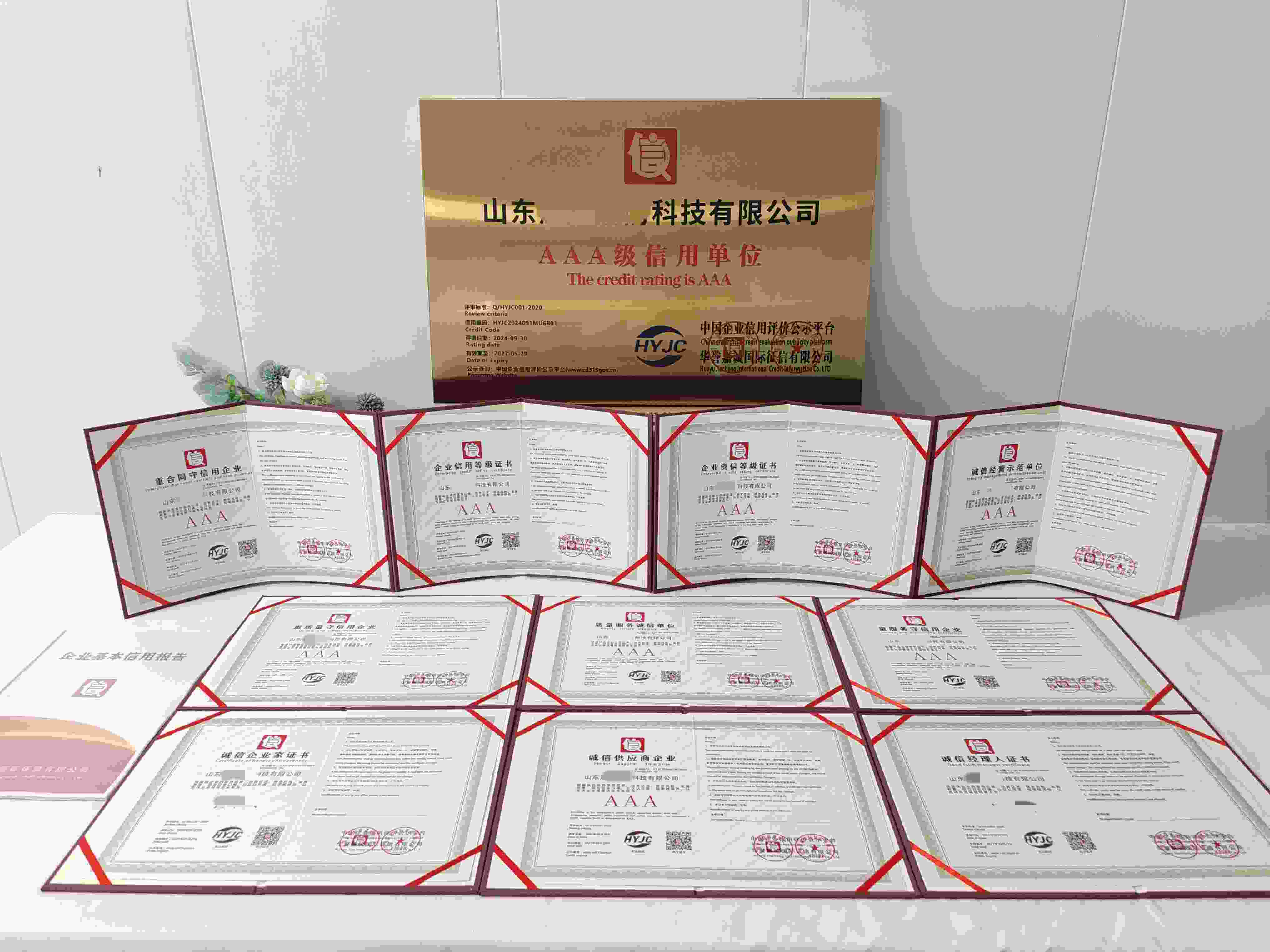 恭喜山东晟达消防科技有限公司1顺利通过AAA信用认证,山东晟达消防科技有限公司1办理AAA信用等级证书