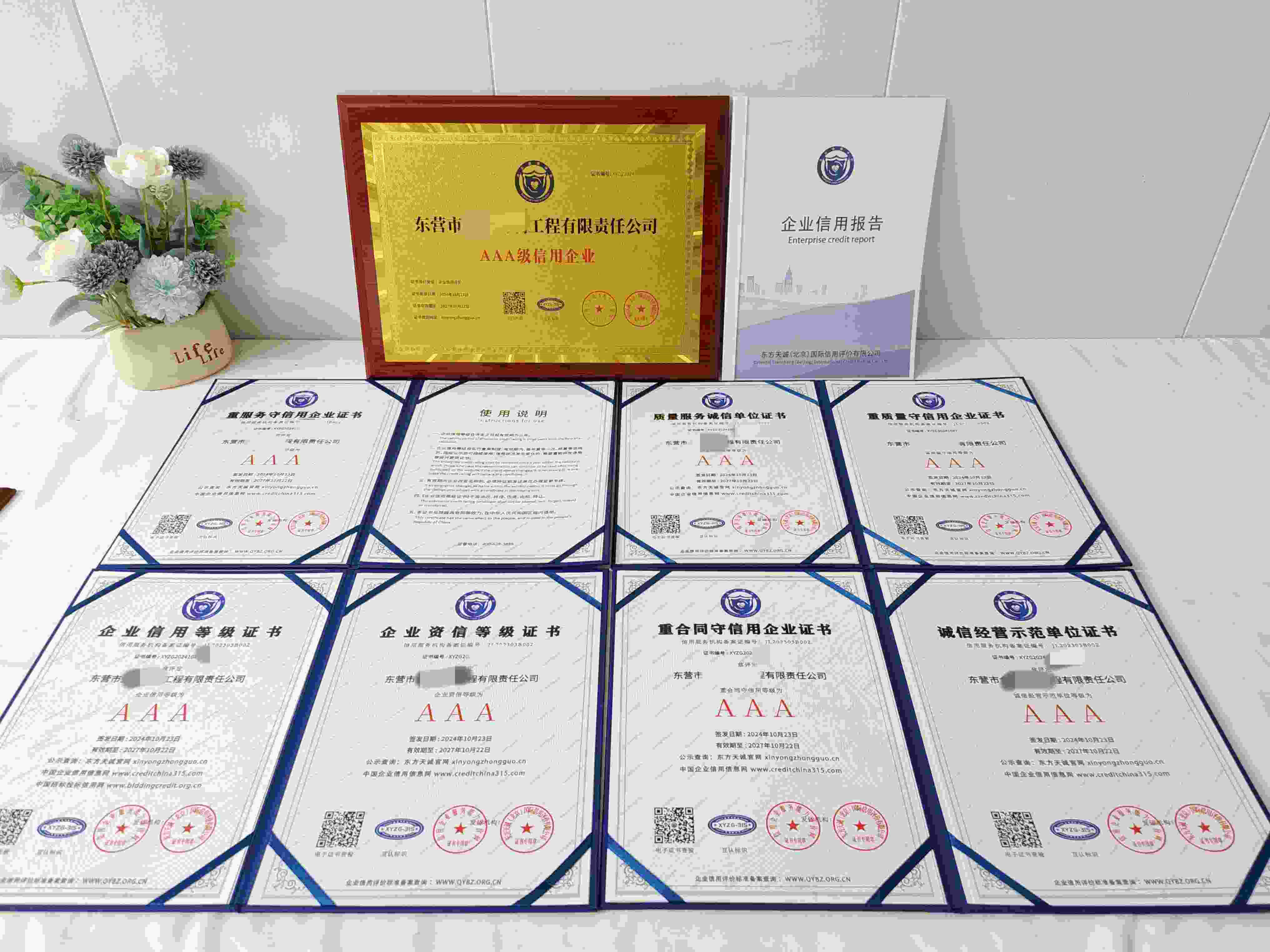 恭喜东营市金阳防腐工程有限责任公司顺利通过AAA信用认证,东营市金阳防腐工程有限责任公司办理AAA信用等级证书