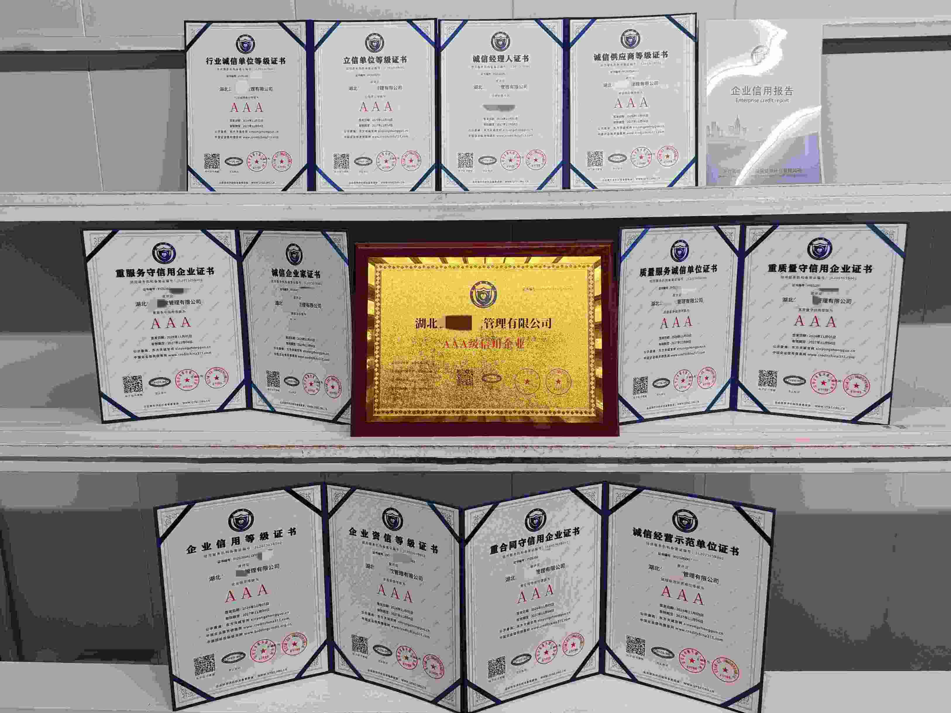 恭喜湖北公佳餐饮管理有限公司顺利通过AAA信用认证,湖北公佳餐饮管理有限公司办理AAA信用等级证书