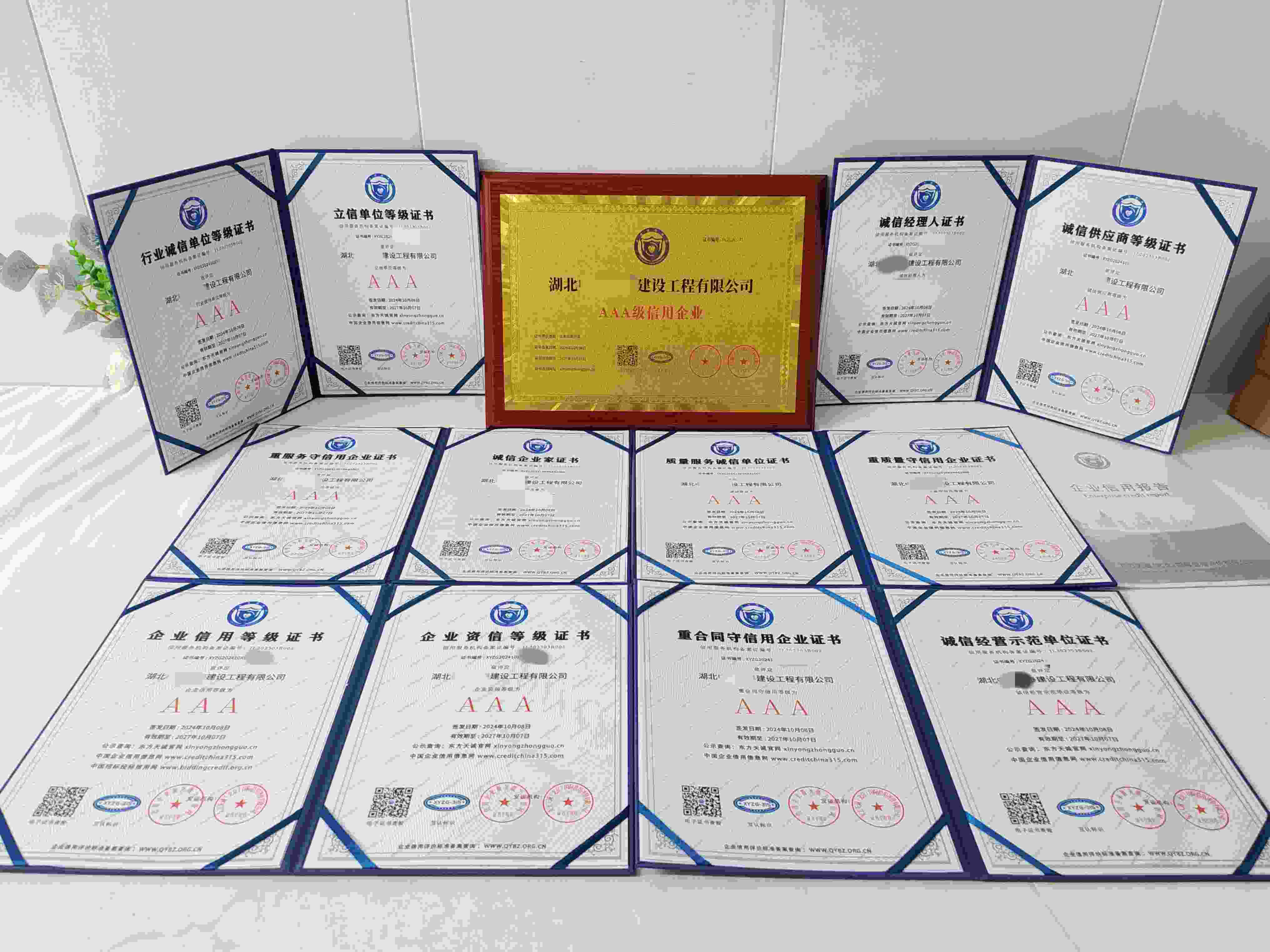 恭喜湖北中宇恒泰建设工程有限公司顺利通过AAA信用认证,湖北中宇恒泰建设工程有限公司办理AAA信用等级证书