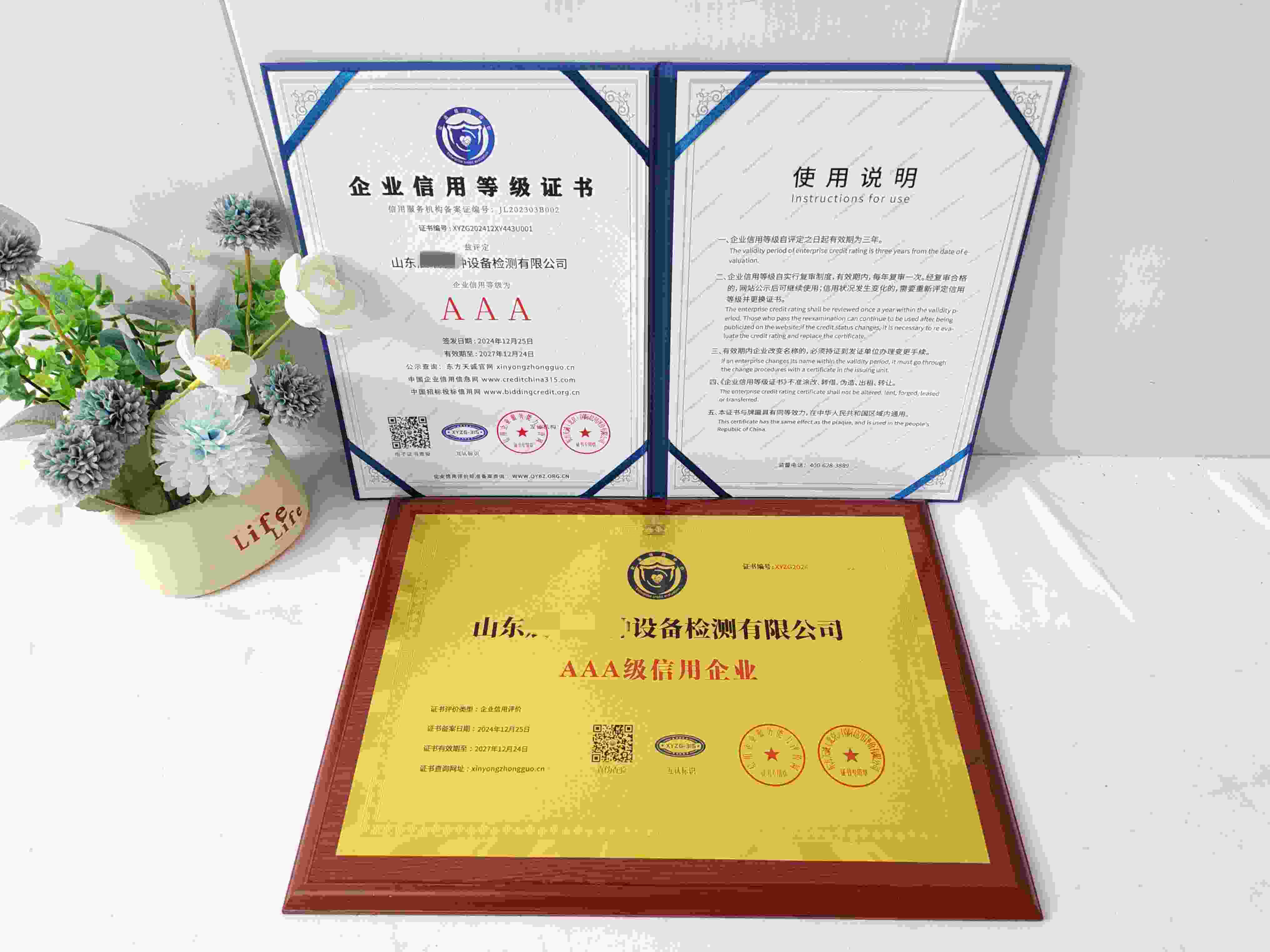 恭喜山东晨瑞特种设备检测有限公司顺利通过AAA信用认证,山东晨瑞特种设备检测有限公司办理AAA信用等级证书