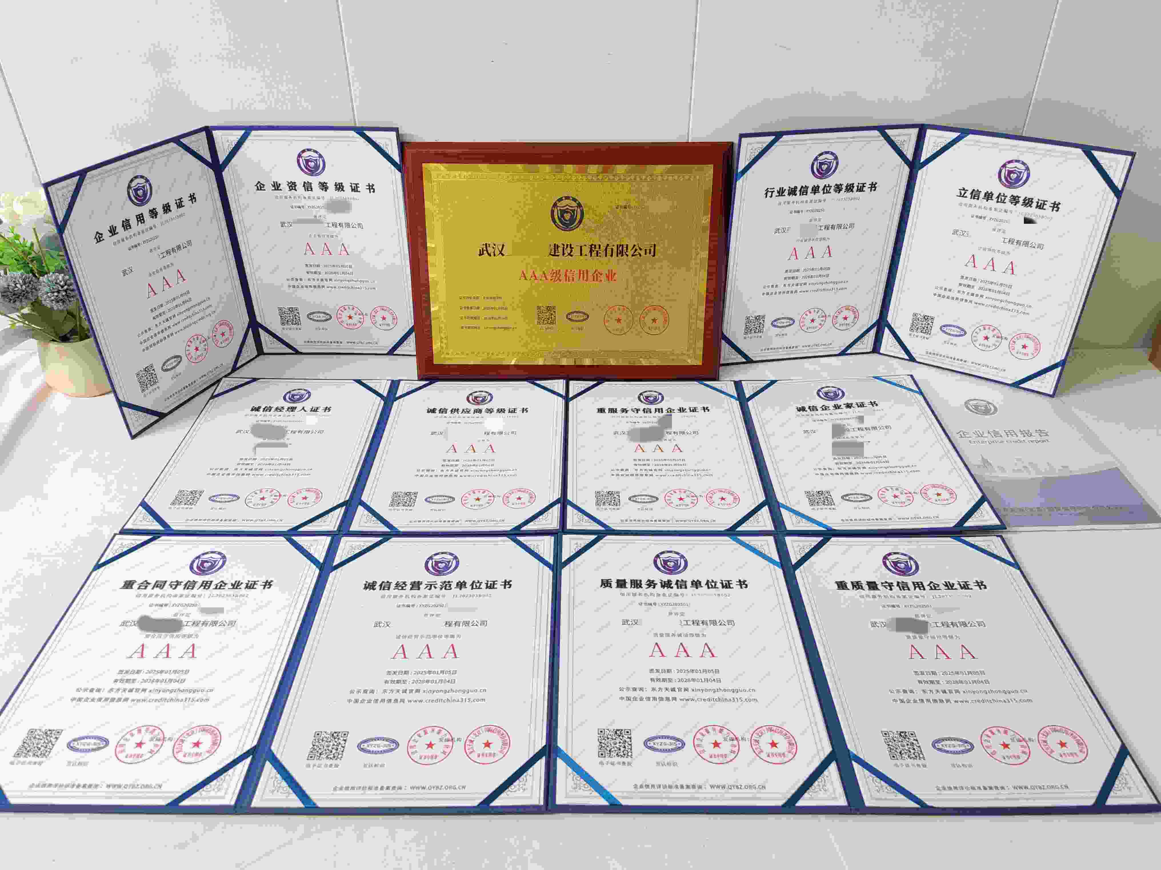 恭喜武汉亚益兴建设工程有限公司顺利通过AAA信用认证,武汉亚益兴建设工程有限公司办理AAA信用等级证书