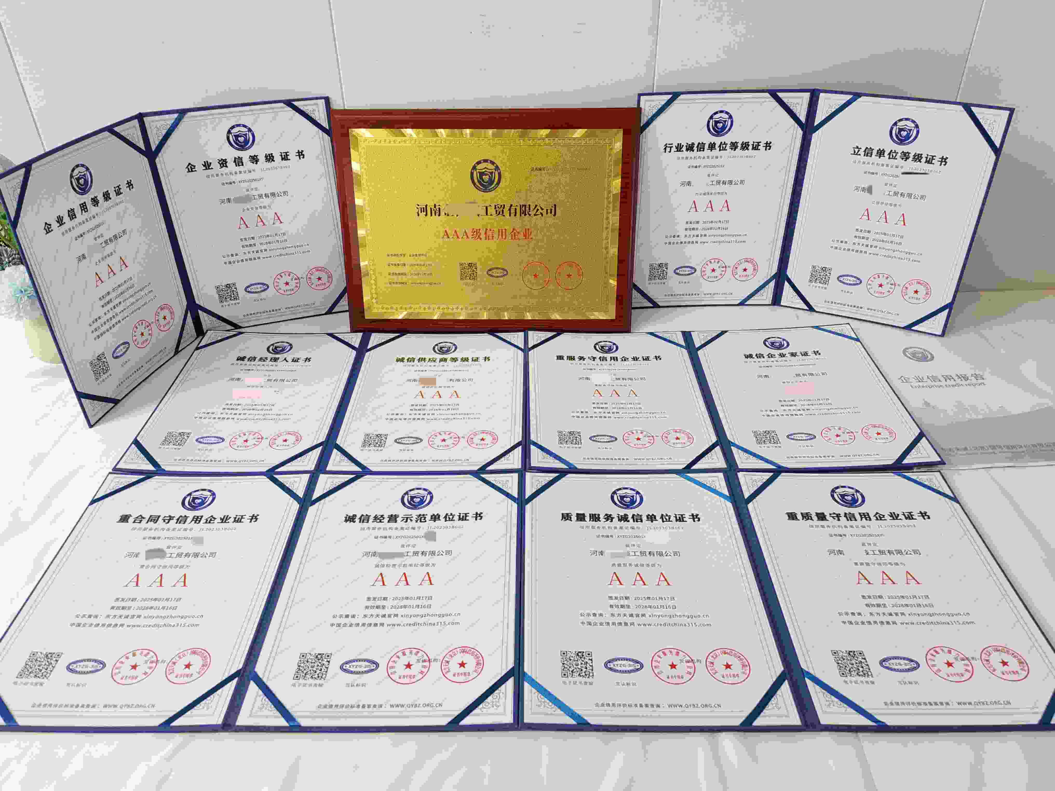 恭喜河南金树枝工贸有限公司顺利通过AAA信用认证, 河南金树枝工贸有限公司办理AAA信用等级证书