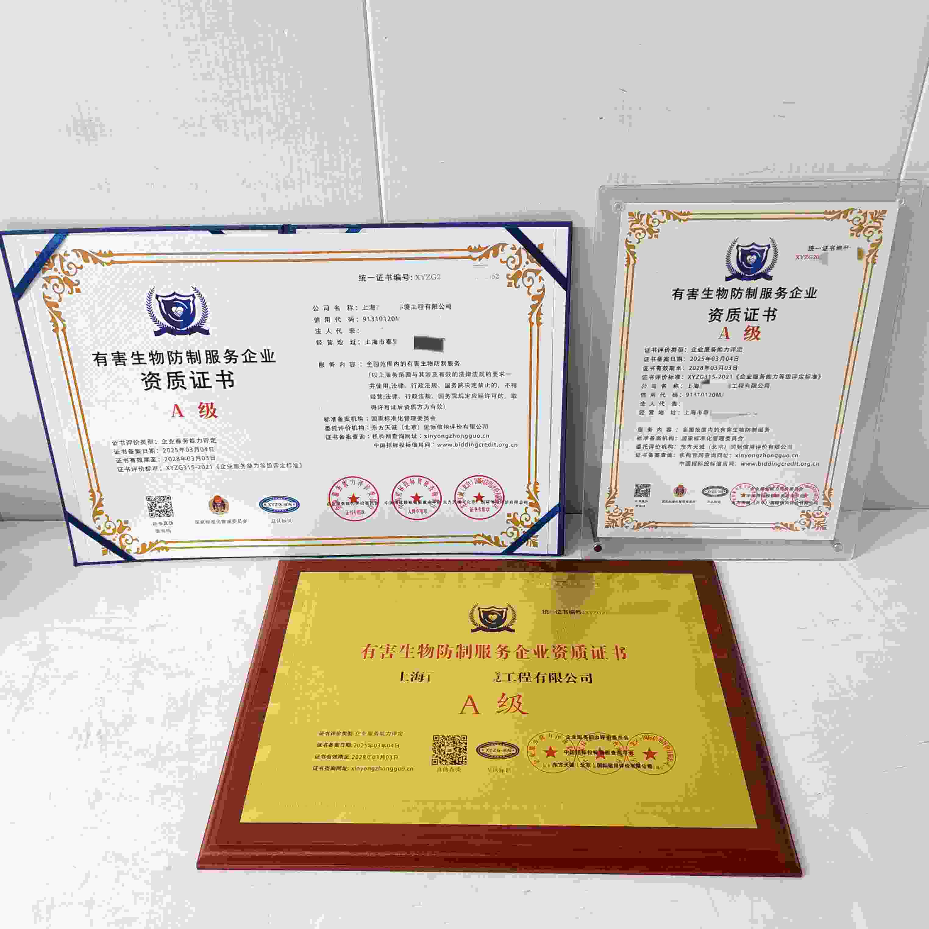 恭喜上海百年青环境工程有限公司顺利通过有害生物防制服务企业资质认证,上海百年青环境工程有限公司办理有害生物防制服务企业资质证书