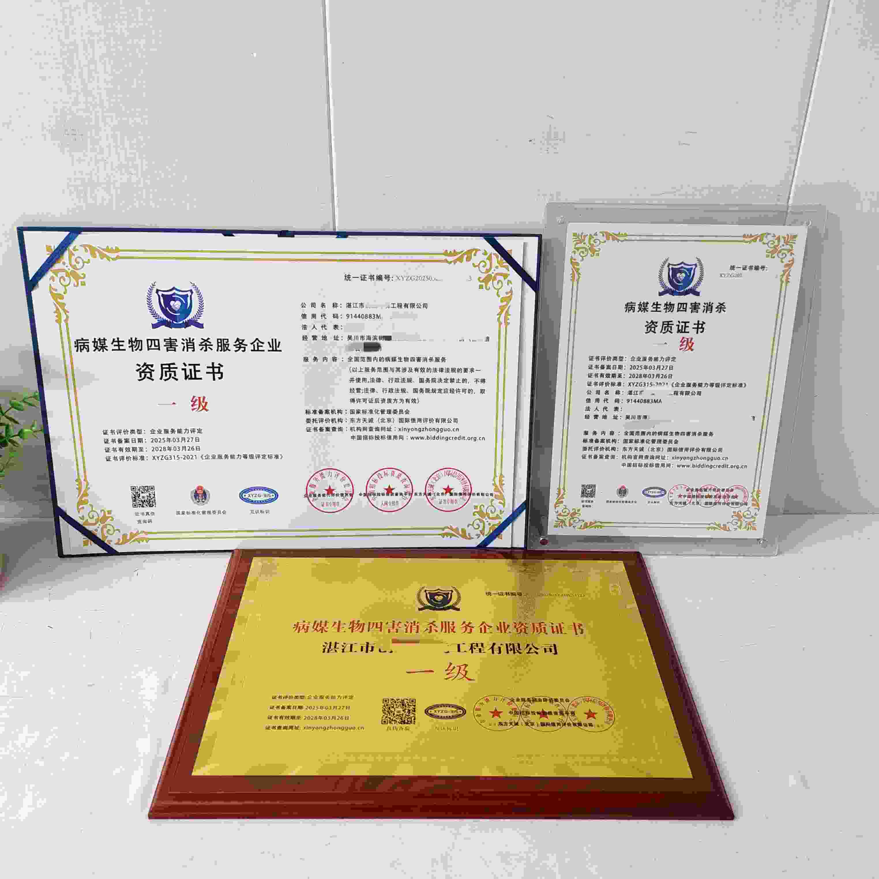 恭喜湛江市创盈环境工程有限公司顺利通过病媒生物四害消杀服务企业资质认证,湛江市创盈环境工程有限公司办理病媒生物四害消杀服务企业资质证书