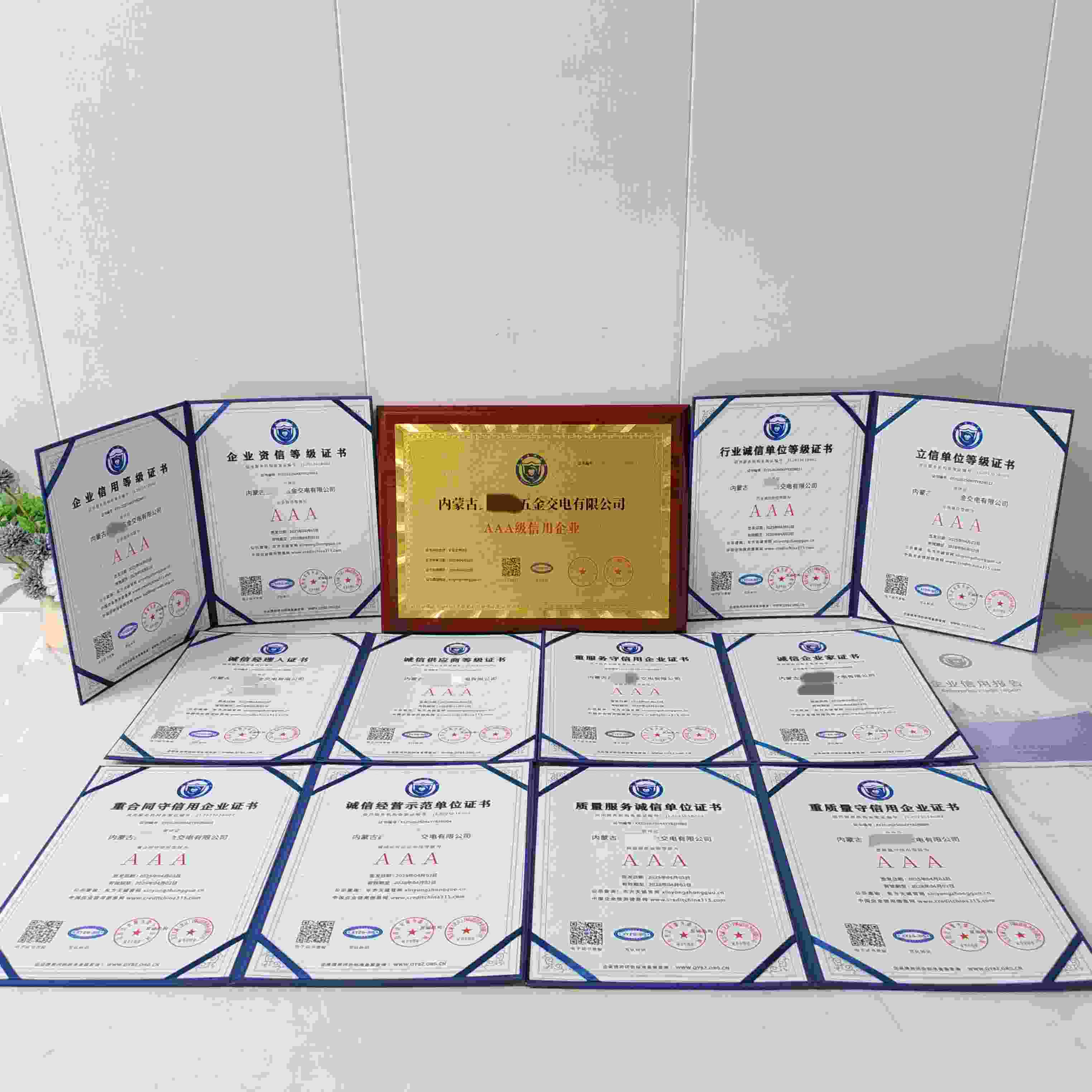 恭喜内蒙古鑫利达五金交电有限公司顺利通过AAA信用认证, 内蒙古鑫利达五金交电有限公司办理AAA信用等级证书
