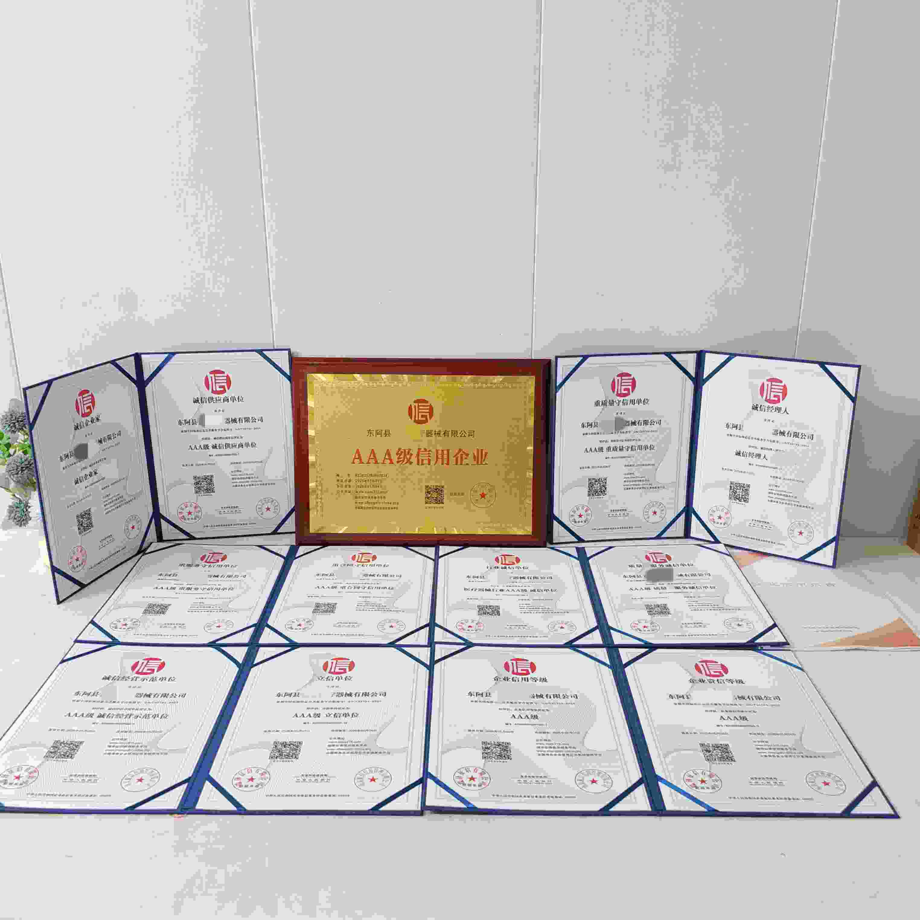恭喜东阿县青华医疗器械有限公司顺利通过AAA信用认证, 东阿县青华医疗器械有限公司办理AAA信用等级证书