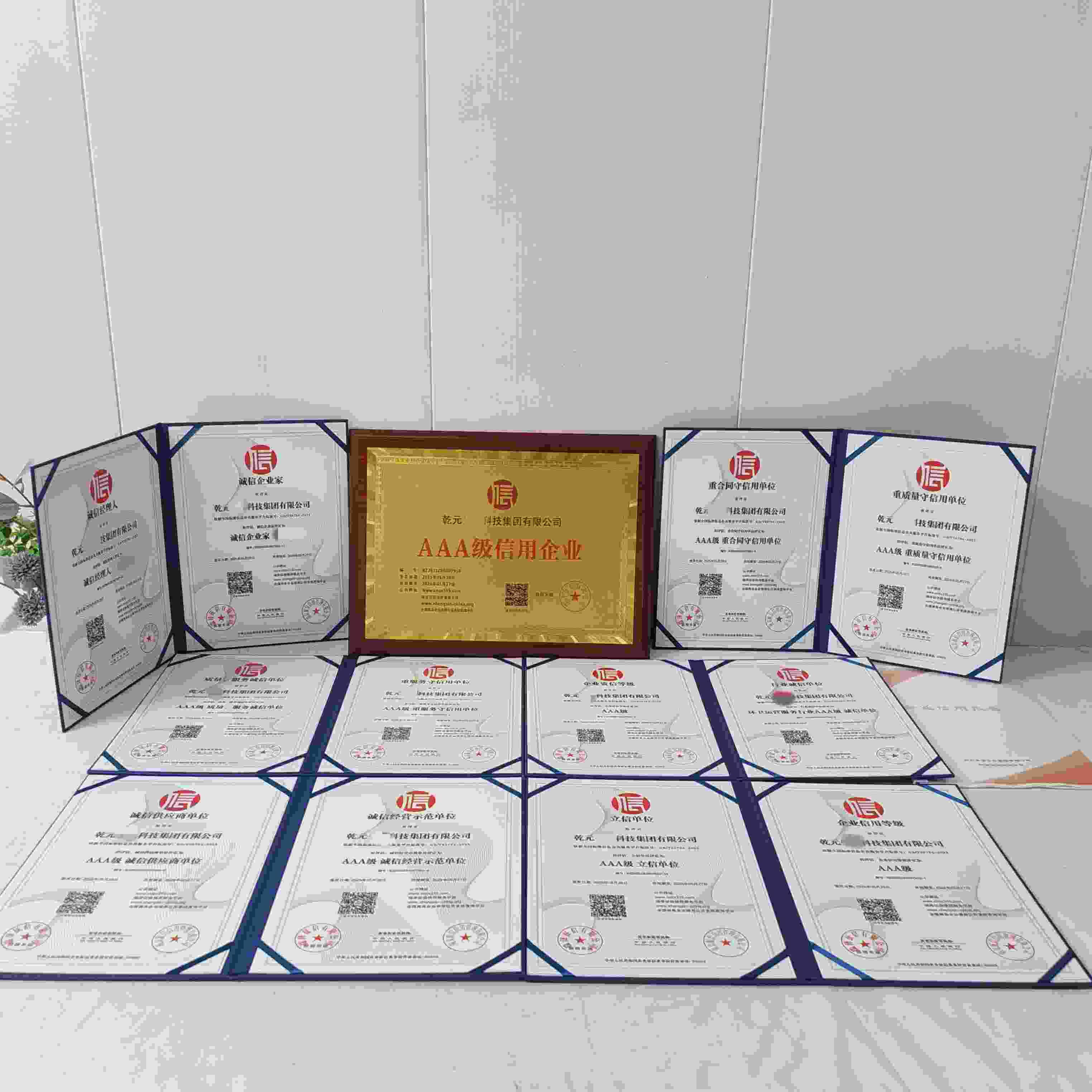 恭喜乾元生态科技集团有限公司顺利通过AAA信用认证, 乾元生态科技集团有限公司办理AAA信用等级证书