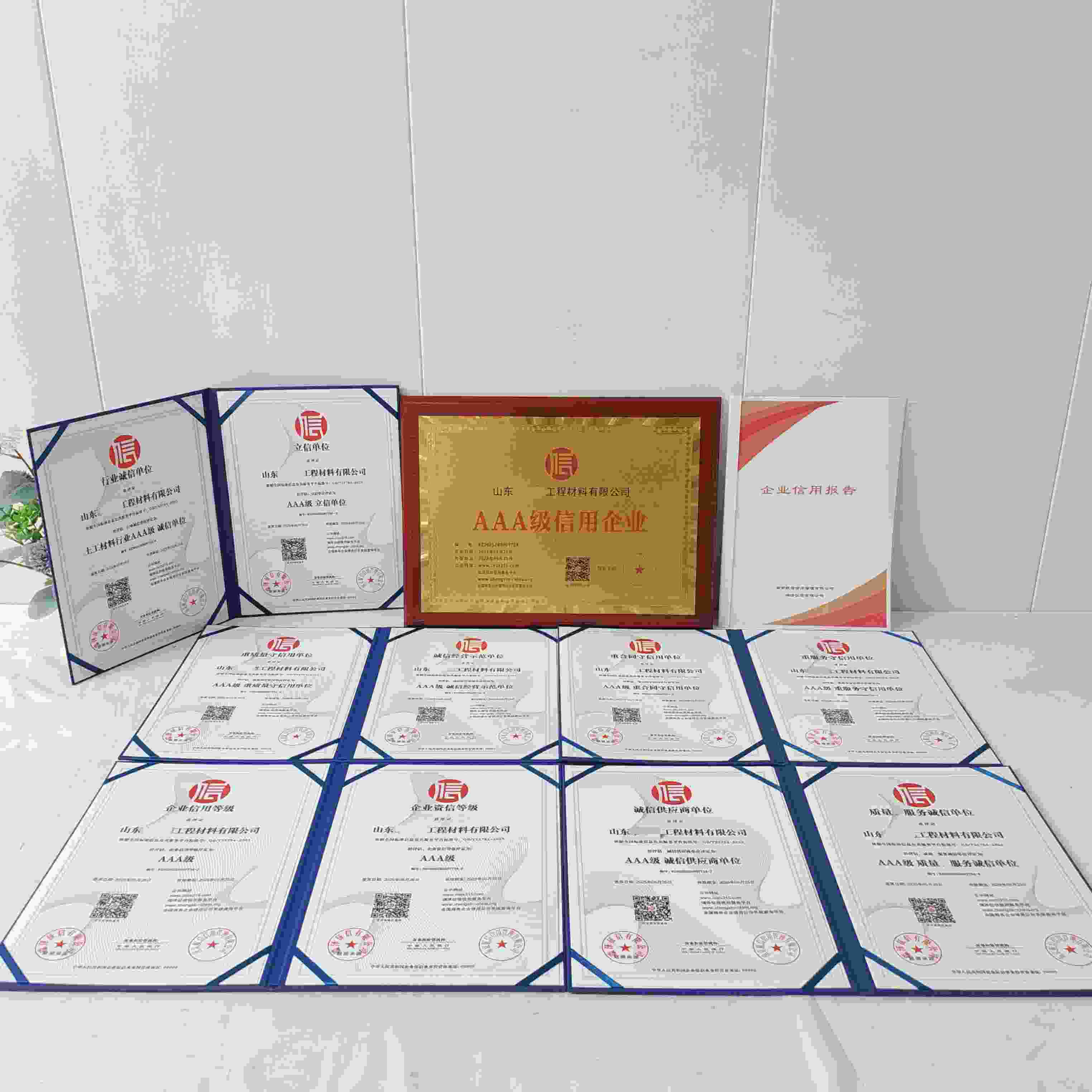 恭喜山东泰莱德工程材料有限公司顺利通过AAA信用认证, 山东泰莱德工程材料有限公司办理AAA信用等级证书
