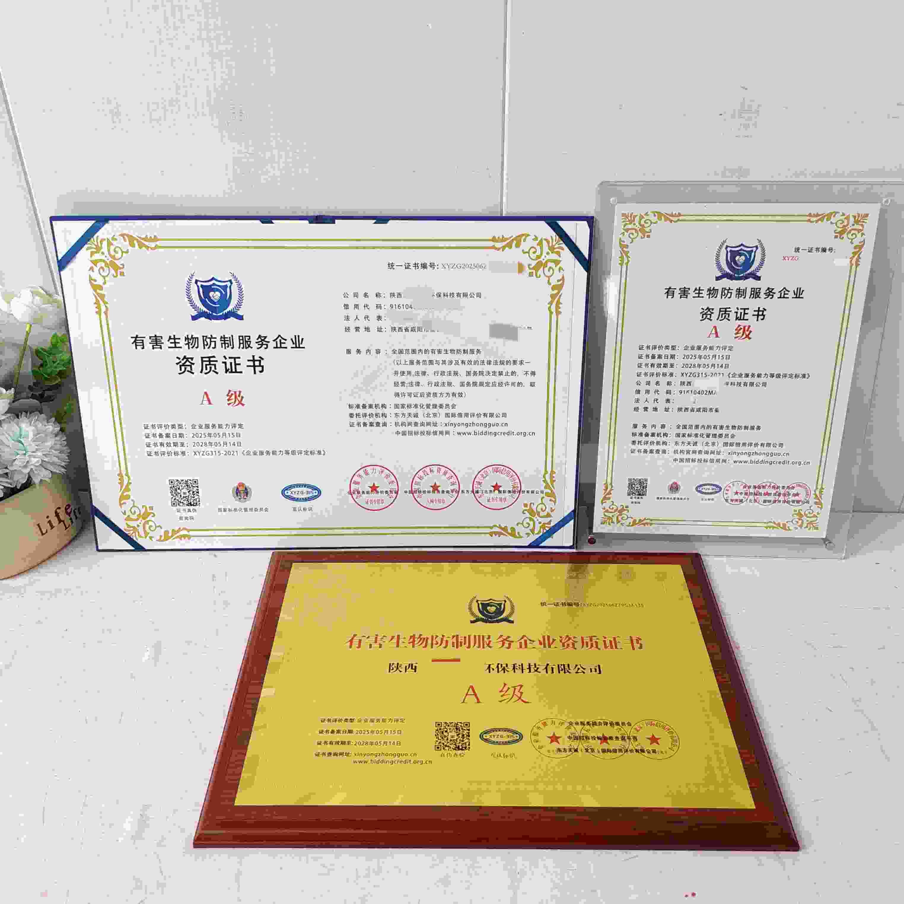恭喜陕西新维康源环保科技有限公司顺利通过有害生物防制服务企业资质认证,陕西新维康源环保科技有限公司办理有害生物防制服务企业资质证书