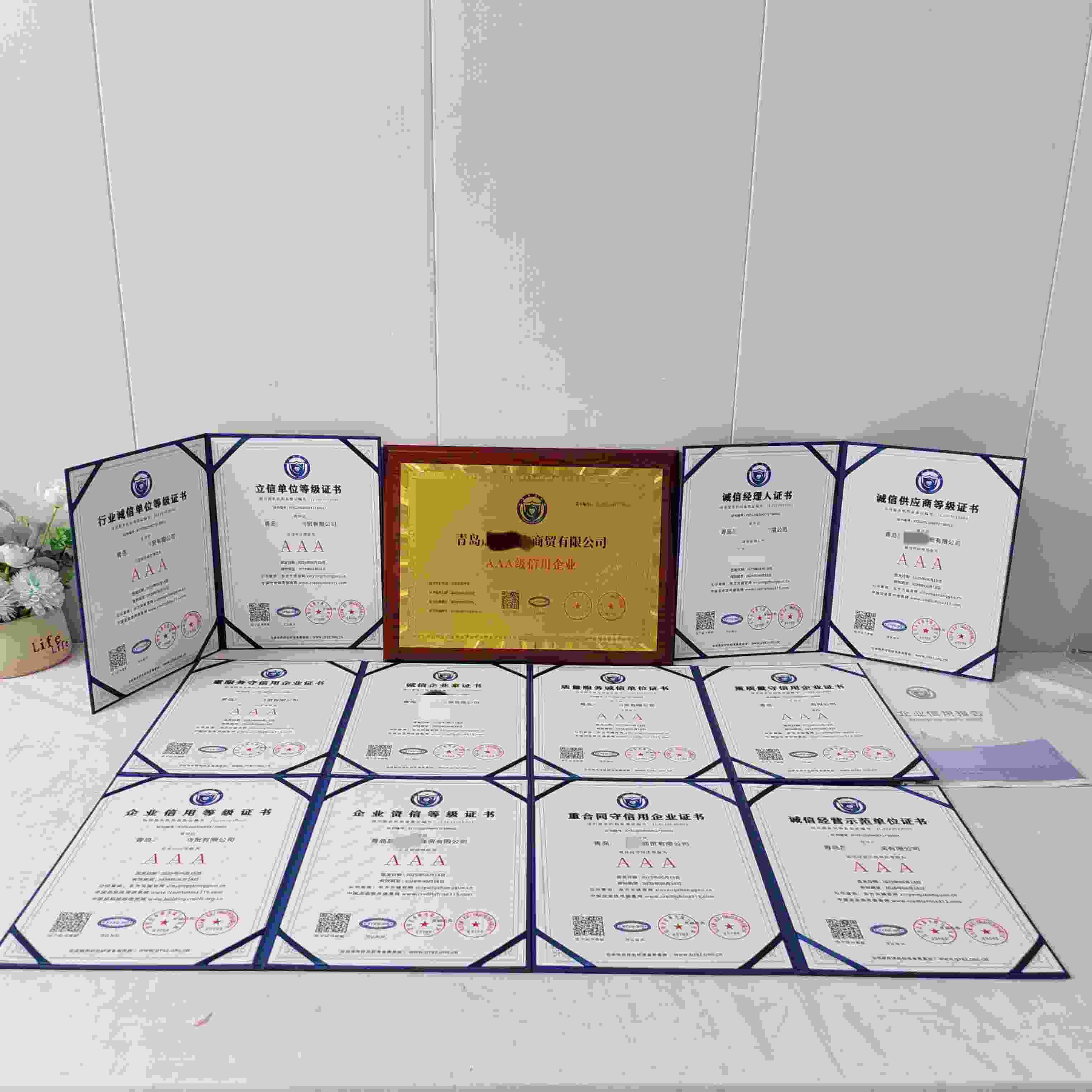 恭喜青岛晟合嘉杰商贸有限公司顺利通过AAA信用认证, 青岛晟合嘉杰商贸有限公司办理AAA信用等级证书
