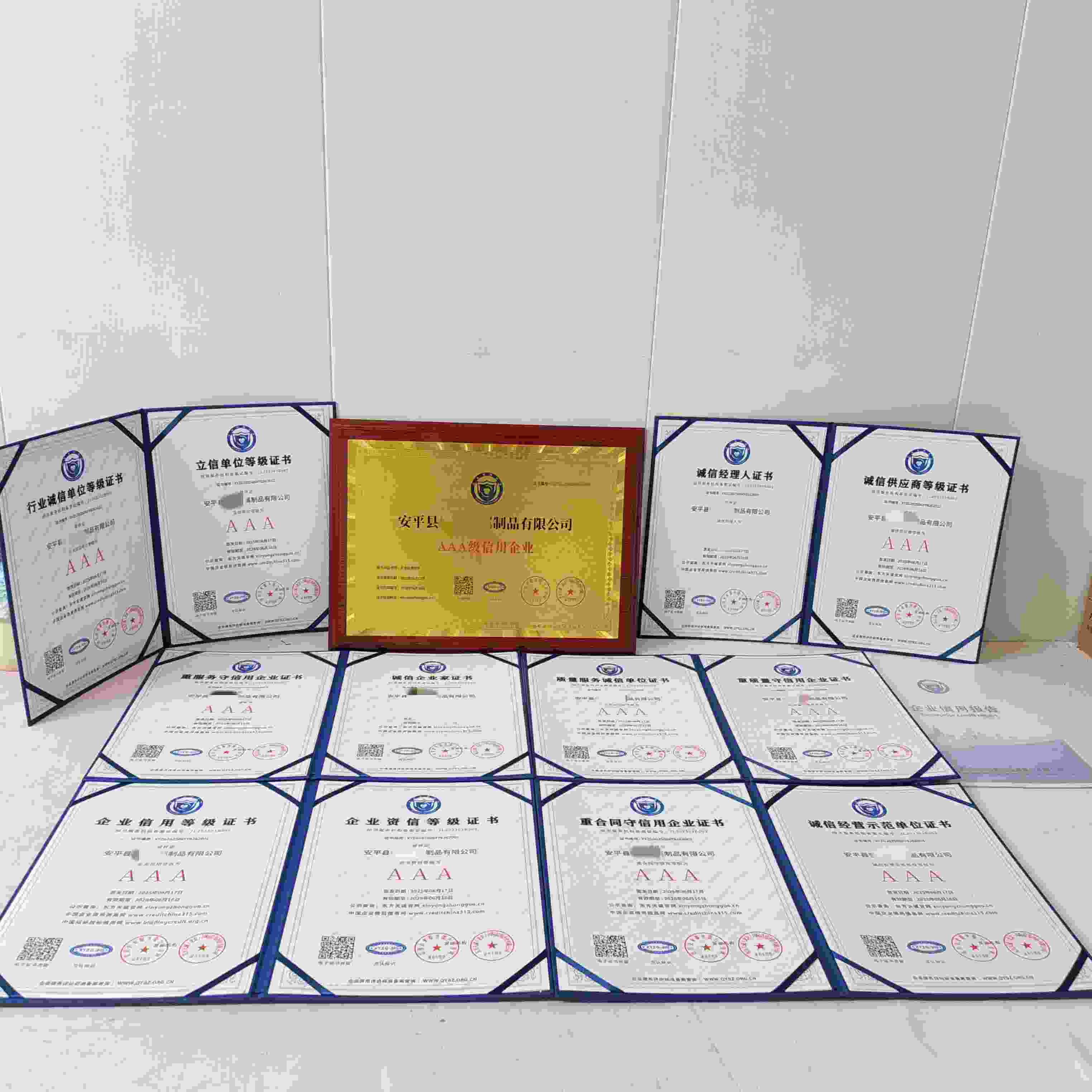 恭喜安平县盛鼎金属制品有限公司顺利通过AAA信用认证, 安平县盛鼎金属制品有限公司办理AAA信用等级证书