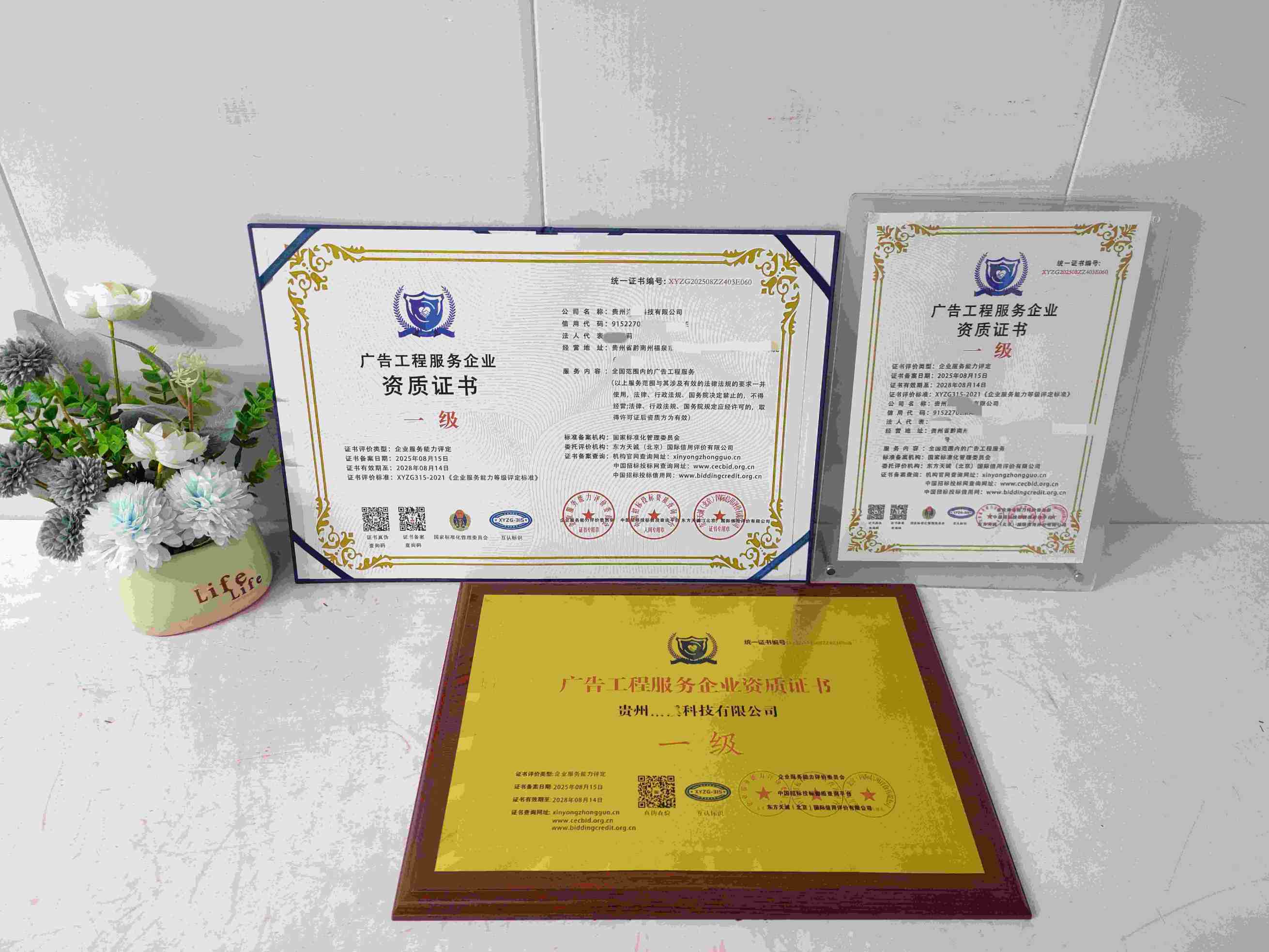 恭喜贵州洛溪科技有限公司顺利通过广告工程服务企业资质认证,贵州洛溪科技有限公司办理广告工程服务企业资质证书