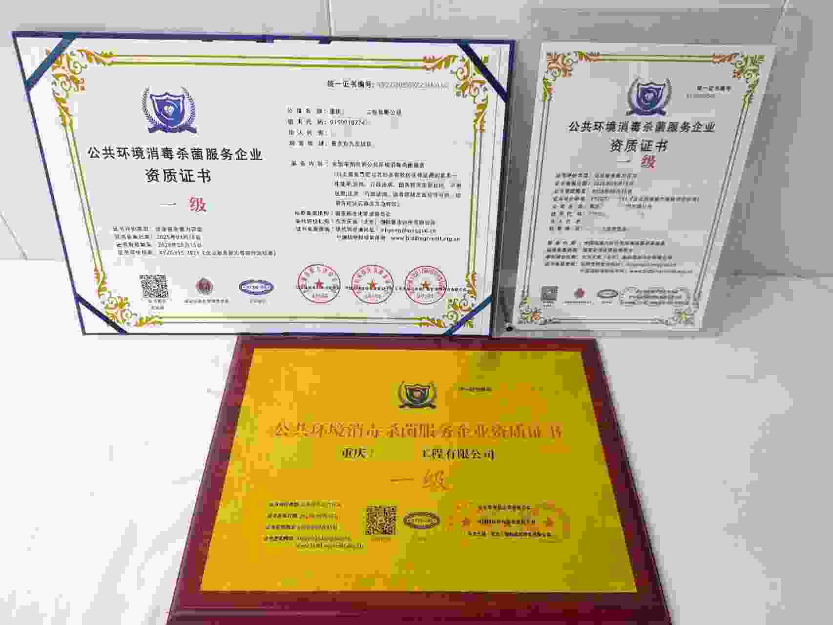 恭喜重庆太旺环保工程有限公司顺利通过公共环境消毒杀菌服务企业资质认证,重庆太旺环保工程有限公司办理公共环境消毒杀菌服务企业资质证书