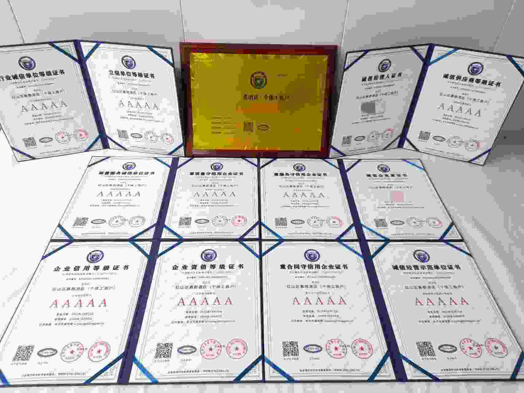 恭喜红山区墓部酒店(个体工商户)顺利通过AAA信用认证, 红山区墓部酒店(个体工商户)办理AAA信用等级证书