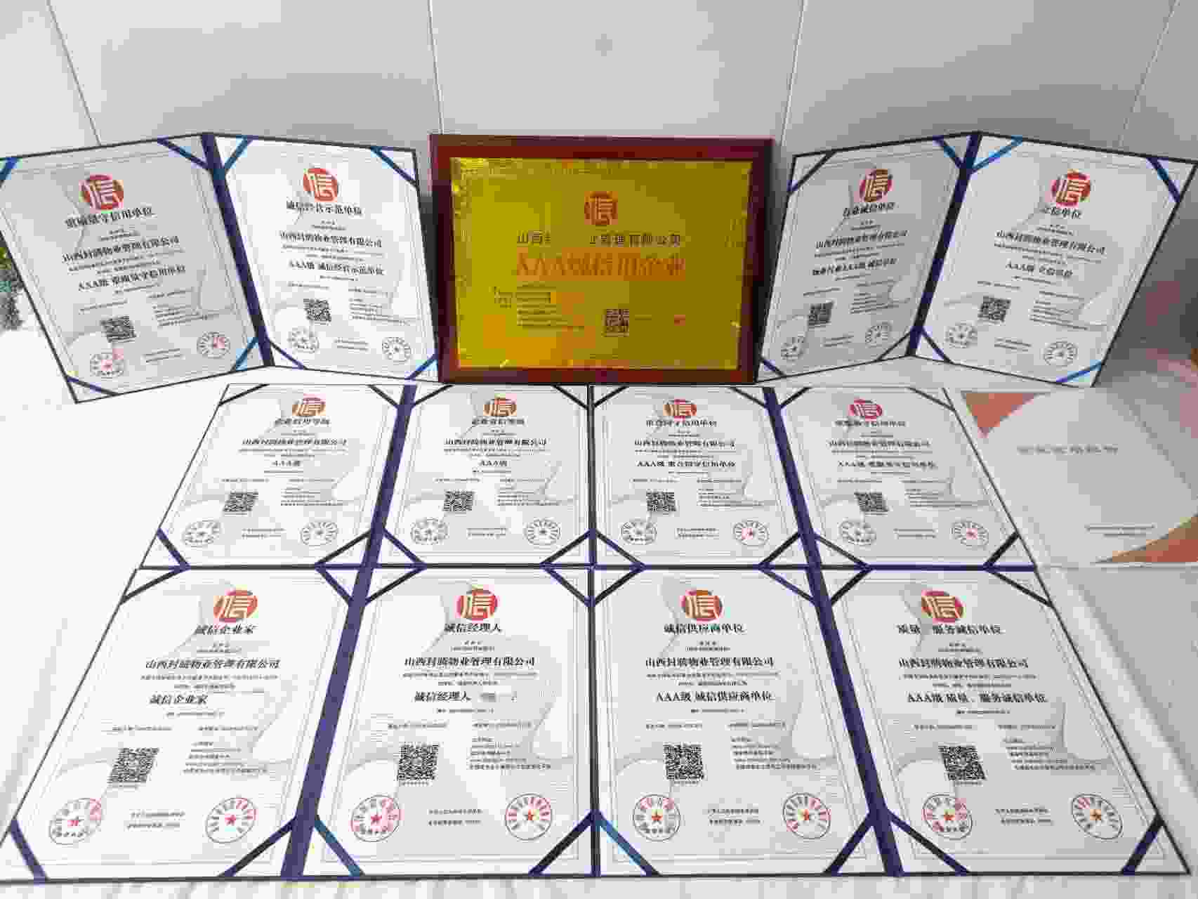 恭喜山西封腾物业管理有限公司顺利通过AAA信用认证, 山西封腾物业管理有限公司办理AAA信用等级证书