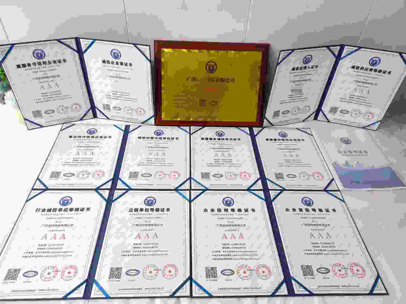 恭喜广西迅玮商贸有限公司顺利通过AAA信用认证, 广西迅玮商贸有限公司办理AAA信用等级证书