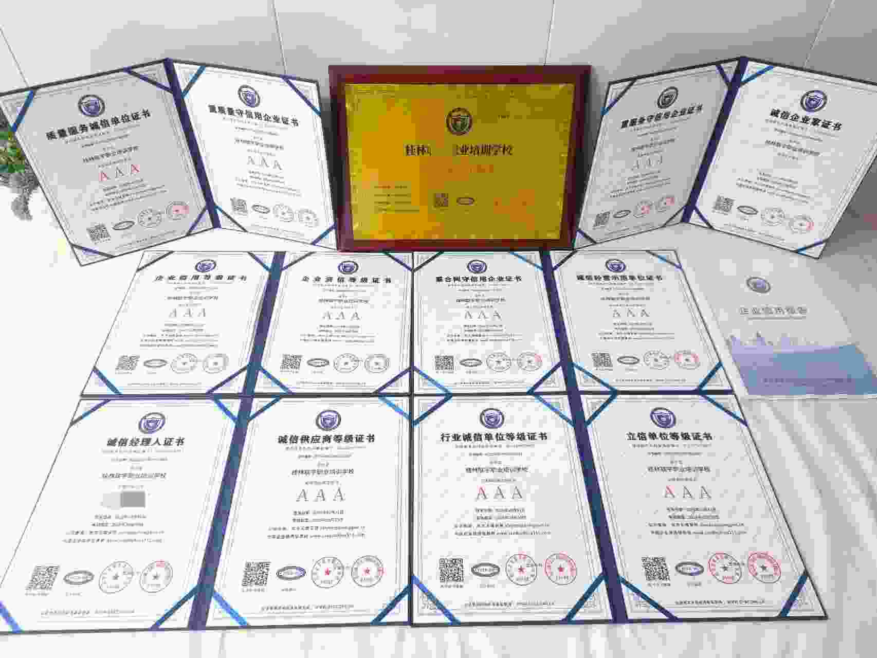 恭喜桂林联宇职业培训学校顺利通过AAA信用认证, 桂林联宇职业培训学校办理AAA信用等级证书