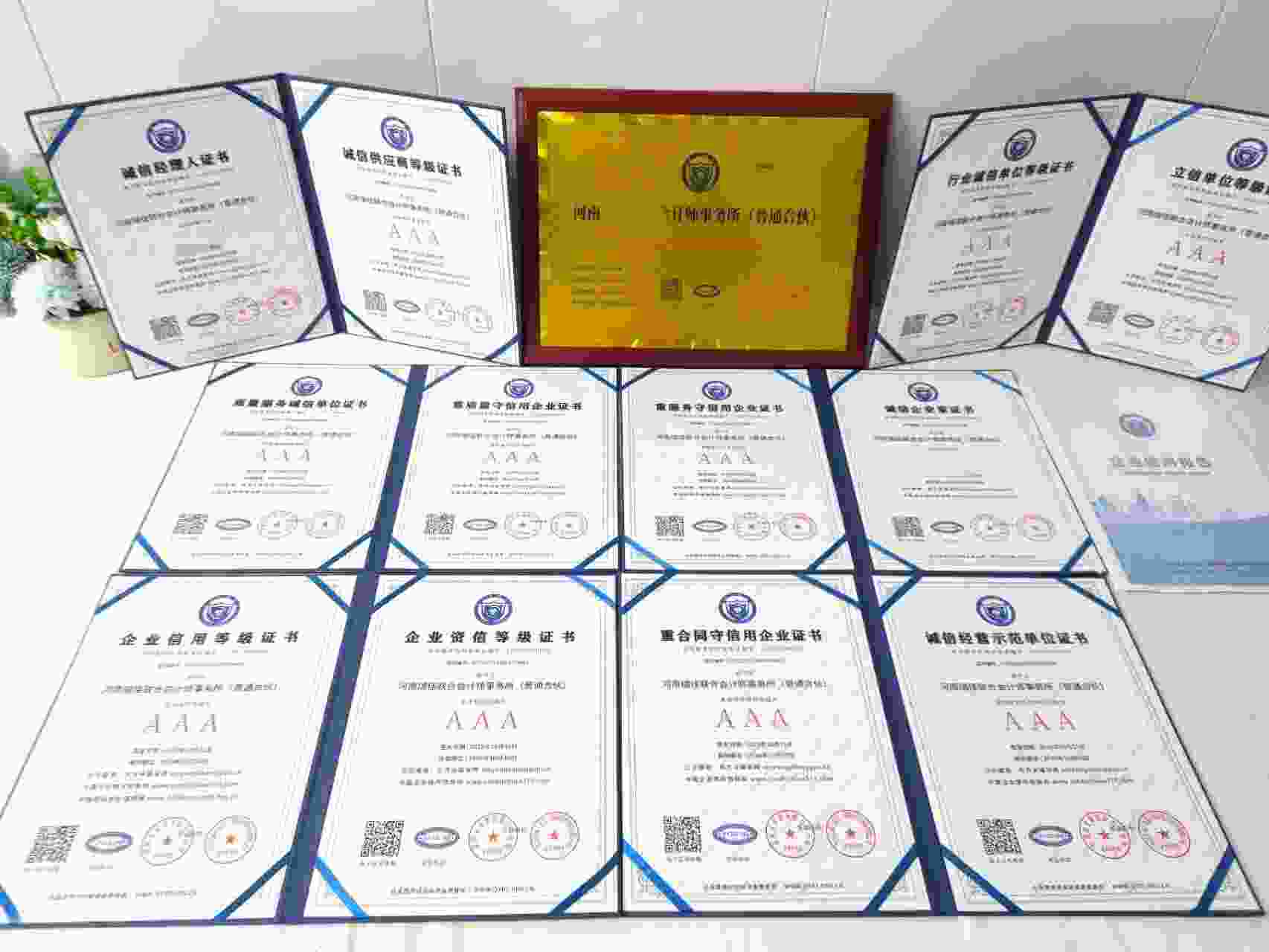 恭喜河南瑞佳联合会计师事务所(普通合伙)顺利通过AAA信用认证, 河南瑞佳联合会计师事务所(普通合伙)办理AAA信用等级证书