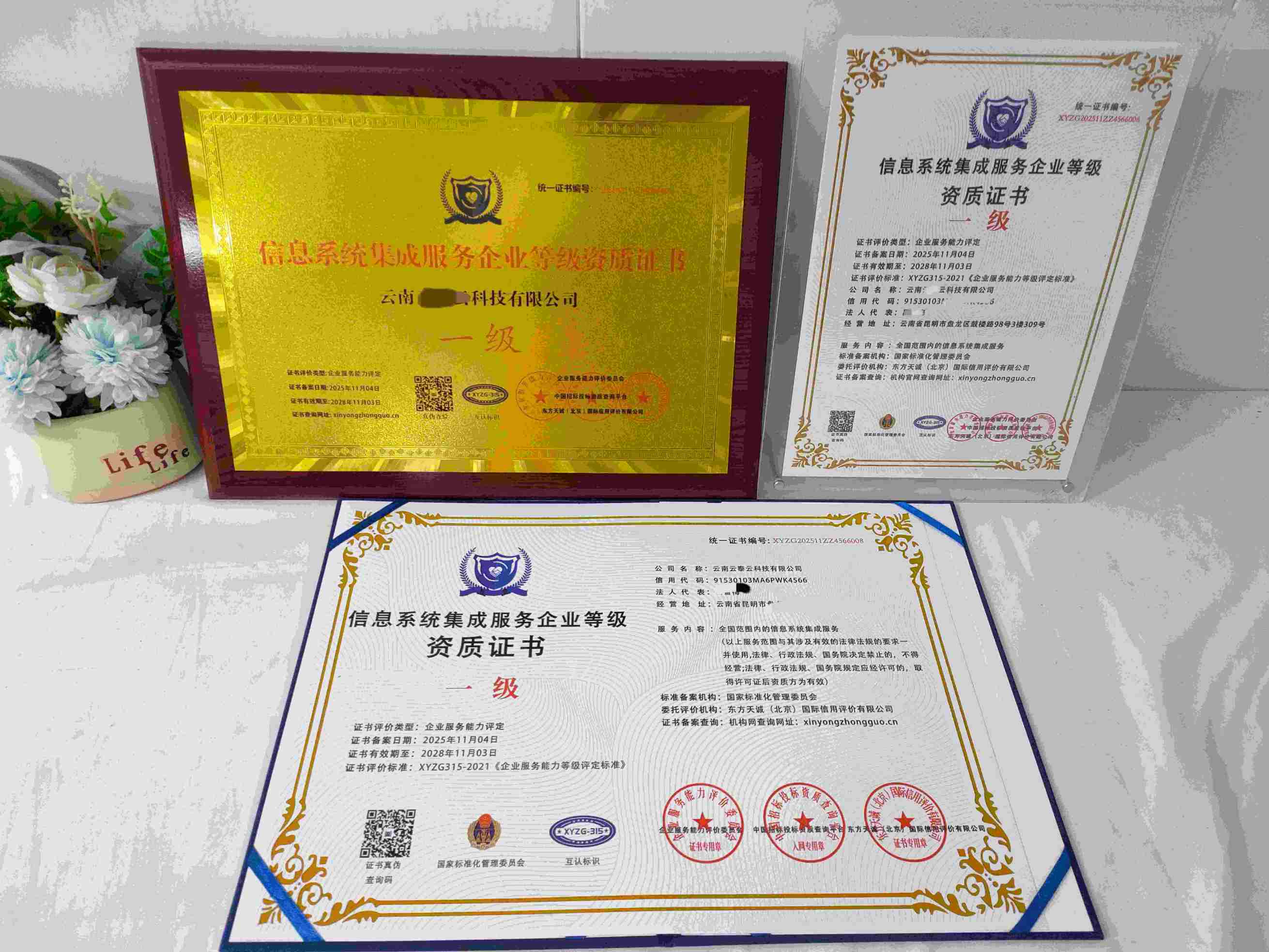 恭喜云南云泰云科技有限公司顺利通过信息系统集成服务企业资质认证,云南云泰云科技有限公司办理信息系统集成服务企业资质证书