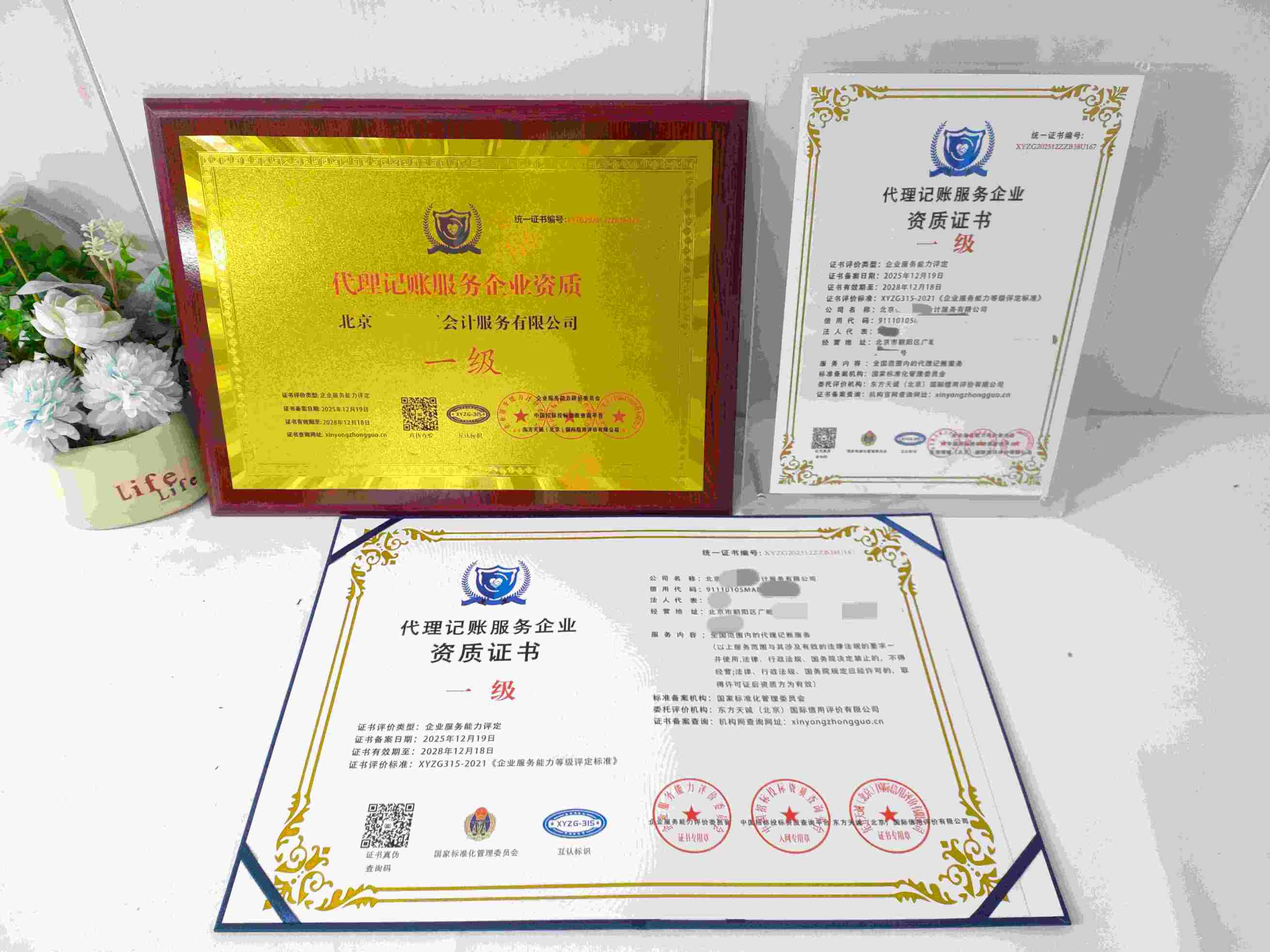 恭喜北京亿企优服会计服务有限公司顺利通过代理记账服务企业资质认证,北京亿企优服会计服务有限公司办理代理记账服务企业资质证书