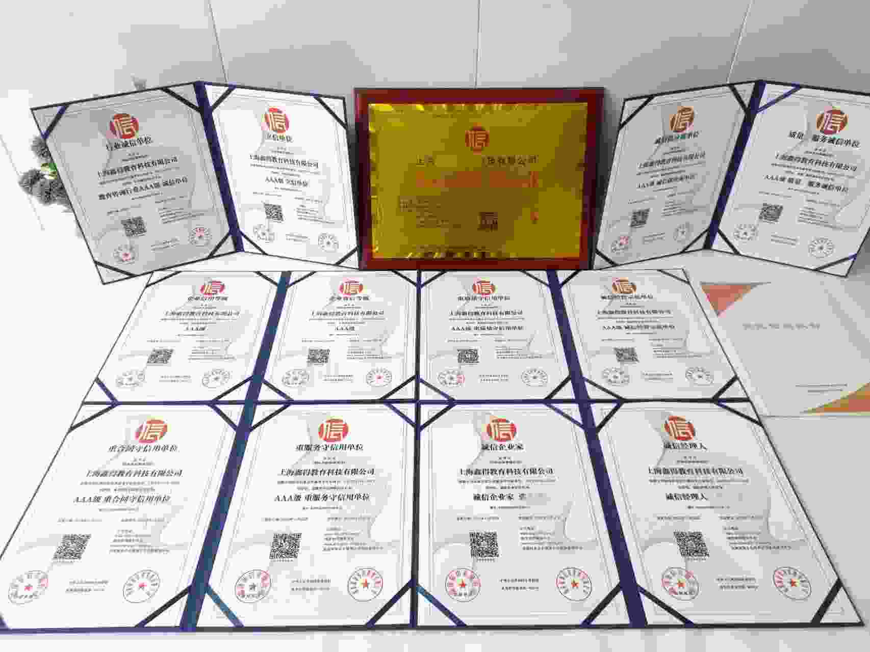 恭喜上海鑫得教育科技有限公司顺利通过AAA信用认证, 上海鑫得教育科技有限公司办理AAA信用等级证书