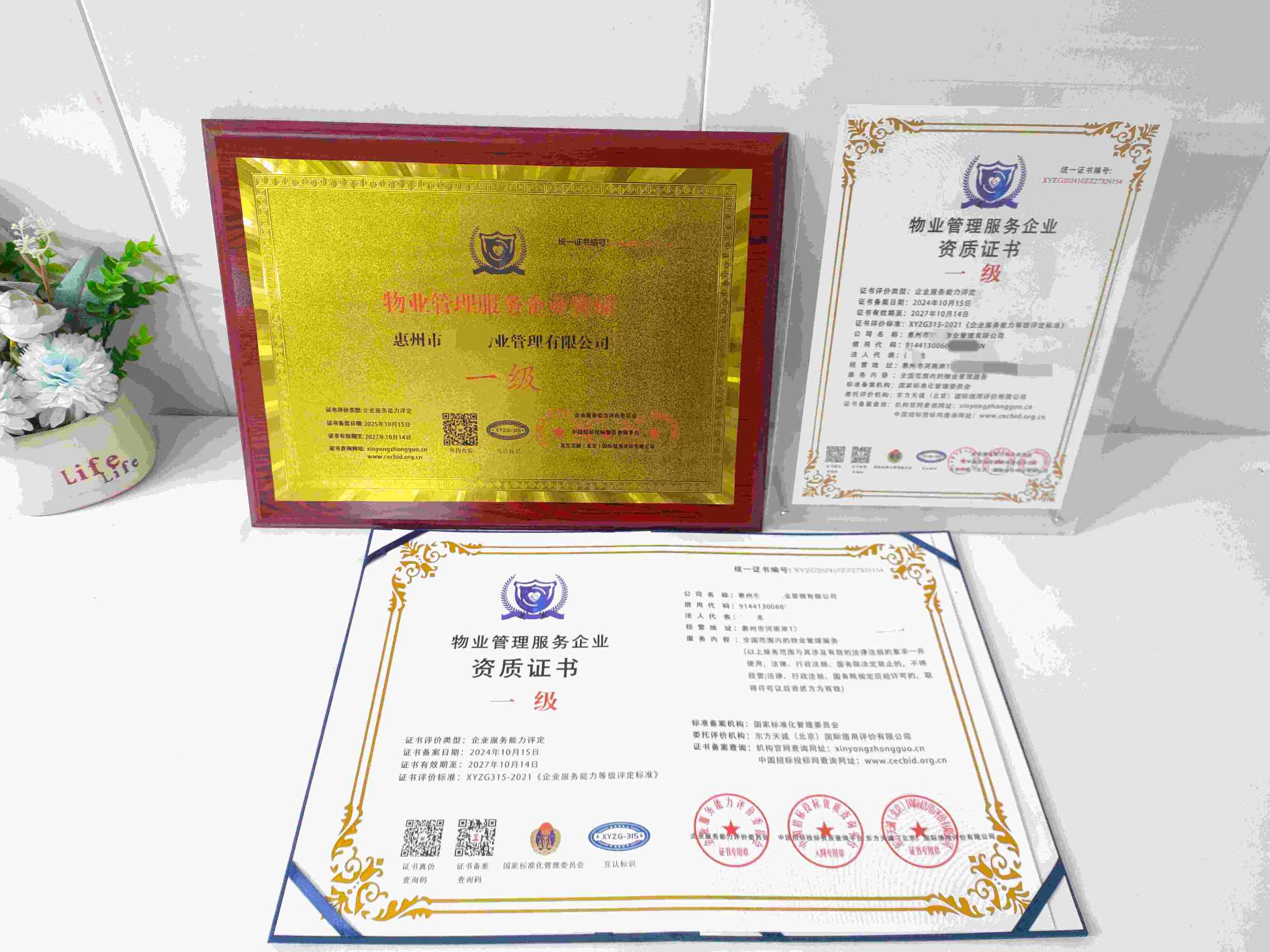 恭喜惠州市振兴物业管理有限公司顺利通过室内空气检测与治理服务企业资质认证,惠州市振兴物业管理有限公司办理室内空气检测与治理服务企业资质证书