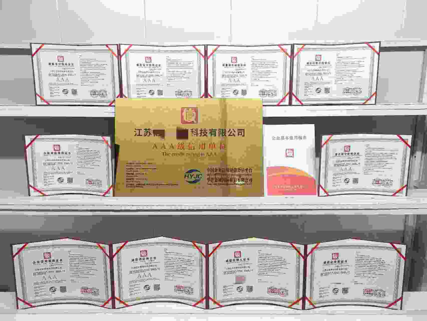 恭喜江苏亿讯网络科技有限公司顺利通过AAA信用认证, 江苏亿讯网络科技有限公司办理AAA信用等级证书