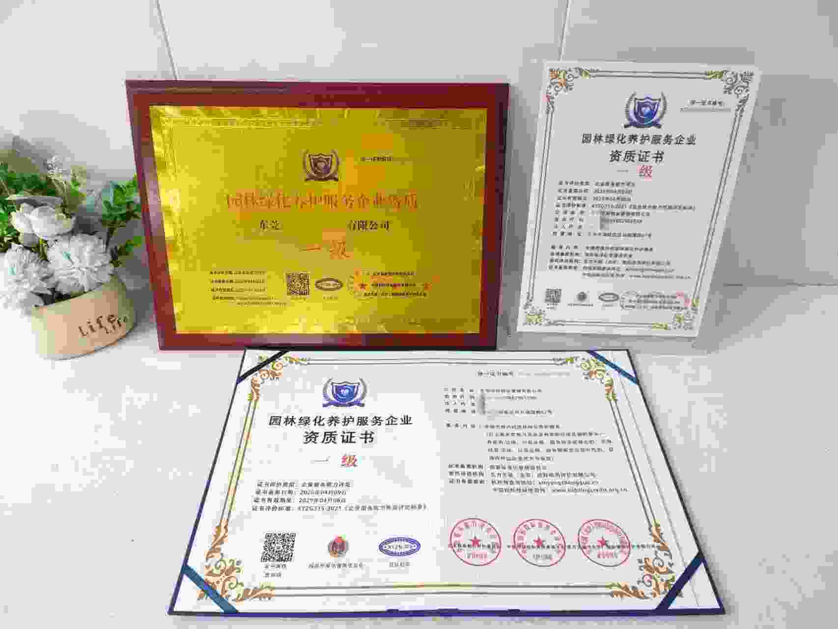 恭喜东莞统帅物业管理有限公司顺利通过园林绿化养护服务企业资质认证,东莞统帅物业管理有限公司办理园林绿化养护服务企业资质证书