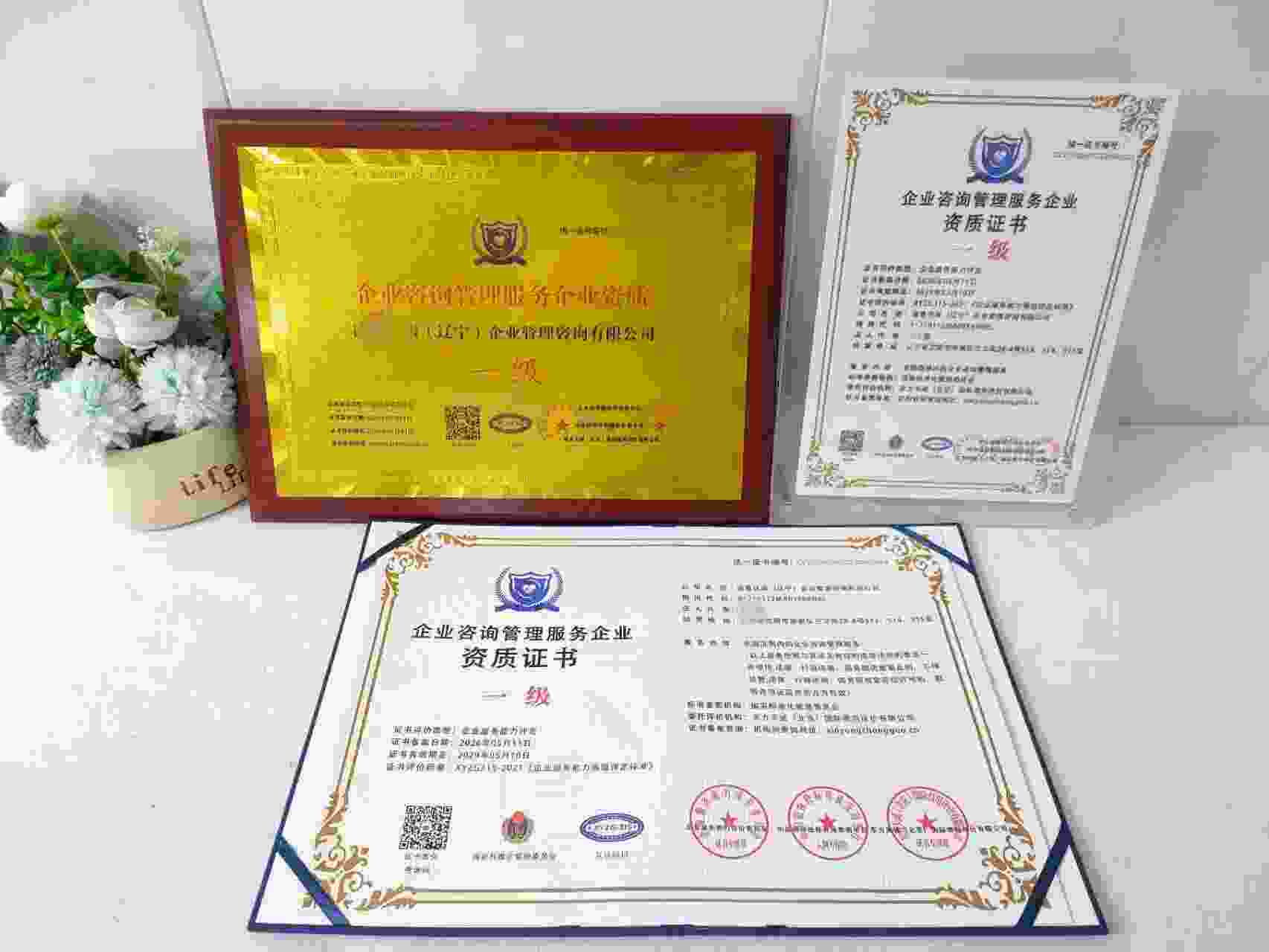 恭喜诸葛优服(辽宁)企业管理咨询有限公司顺利通过企业咨询管理服务企业资质认证,诸葛优服(辽宁)企业管理咨询有限公司办理企业咨询管理服务企业资质证书