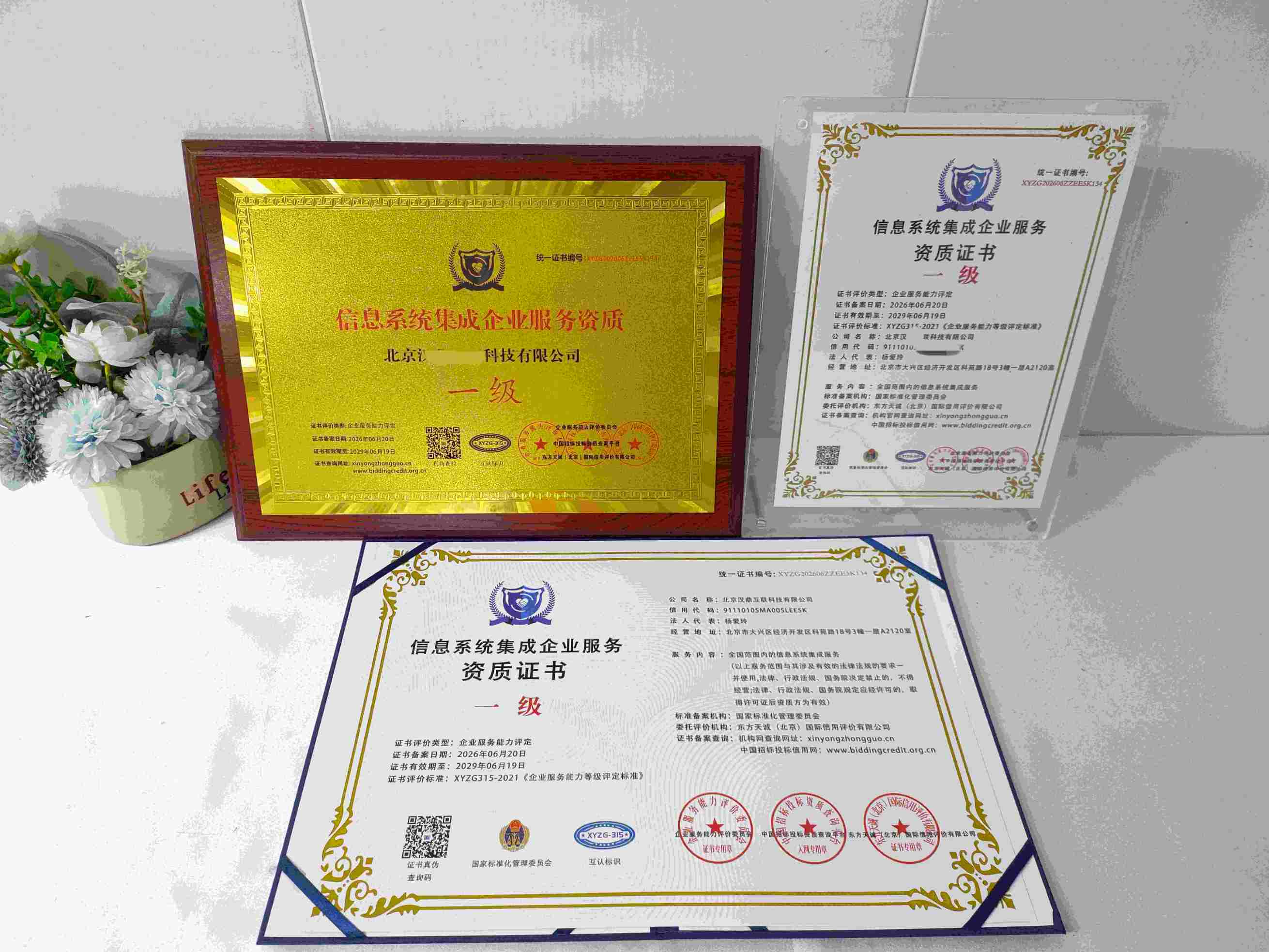 恭喜北京汉鼎互联科技有限公司顺利通过信息系统集成服务企业资质认证,北京汉鼎互联科技有限公司办理信息系统集成服务企业资质证书