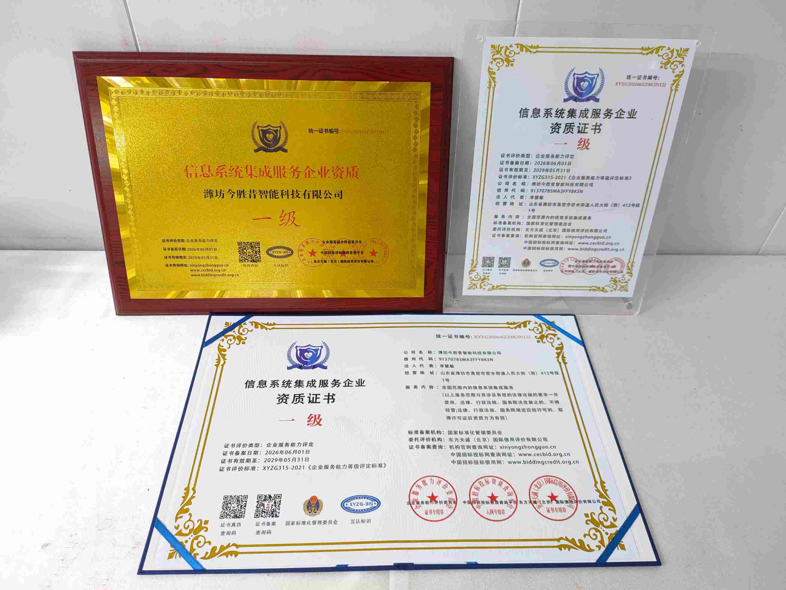 潍坊今胜昔智能科技有限公司-信息系统集成服务企业资质.jpg