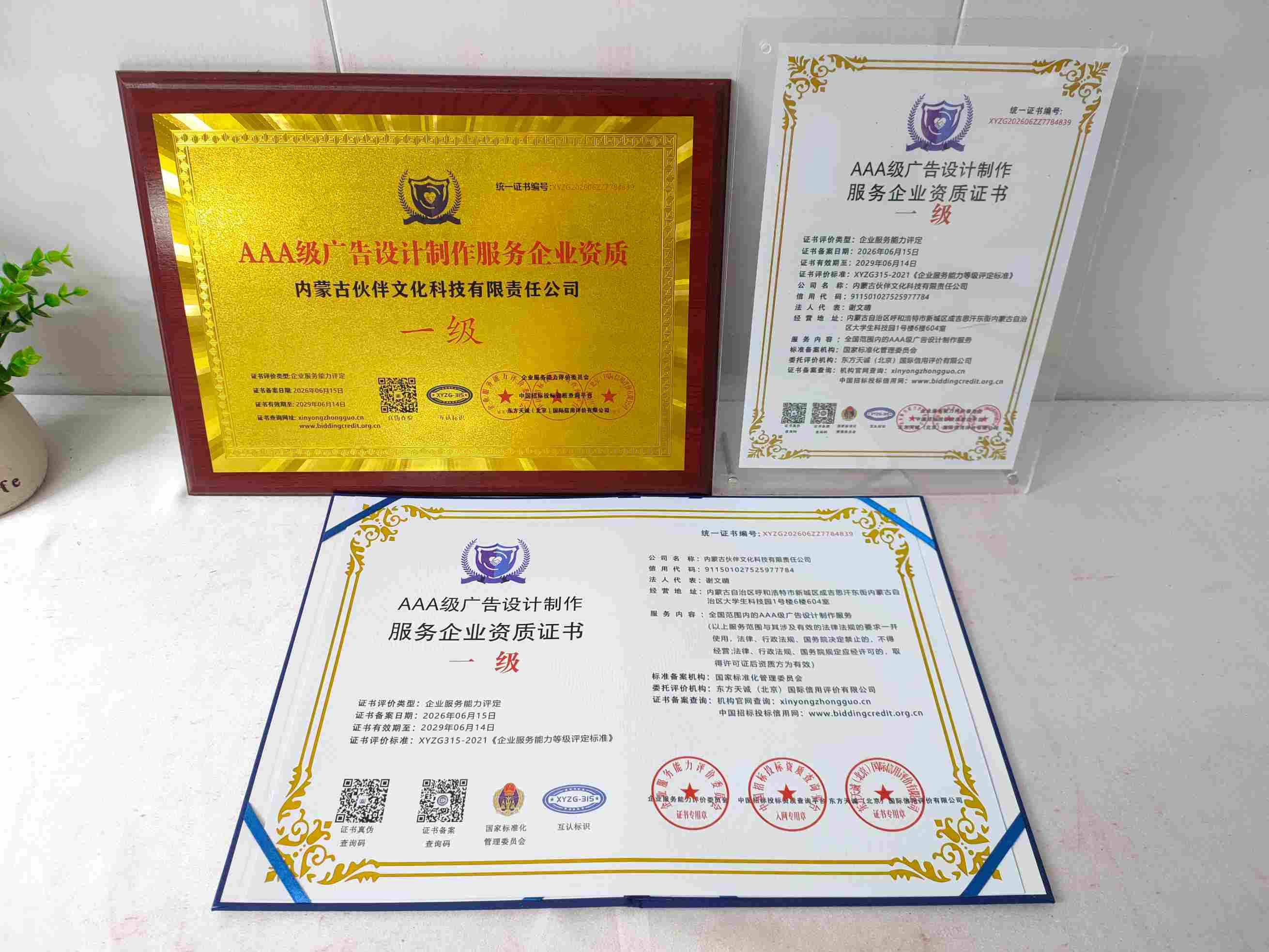 内蒙古伙伴文化科技有限责任公司-AAA级广告设计制作服务企业资质.jpg
